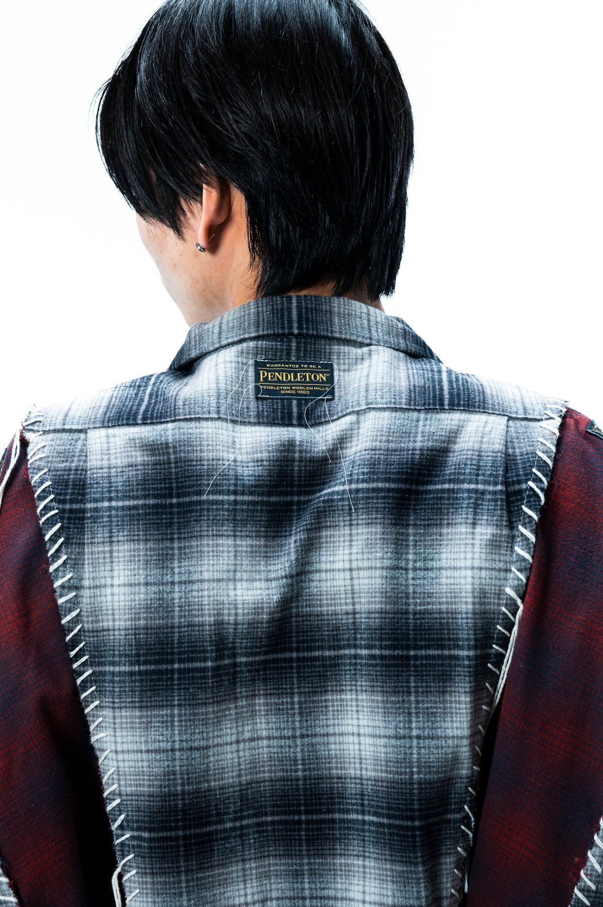 PENDLETON LOOPING WIDE SHIRT|GRAY×WINE