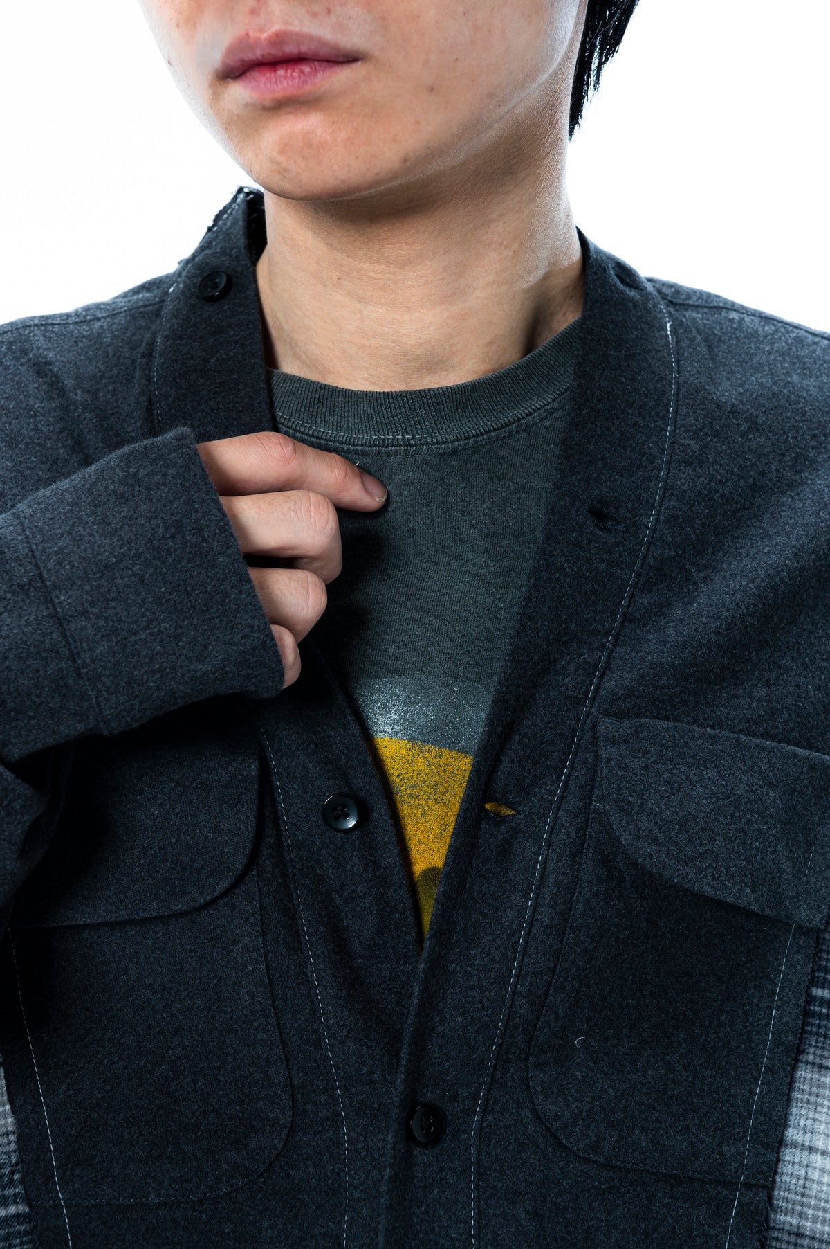 PENDLETON DOCKING WIDE SAMUE SHIRT |CHARCOAL×BLACK