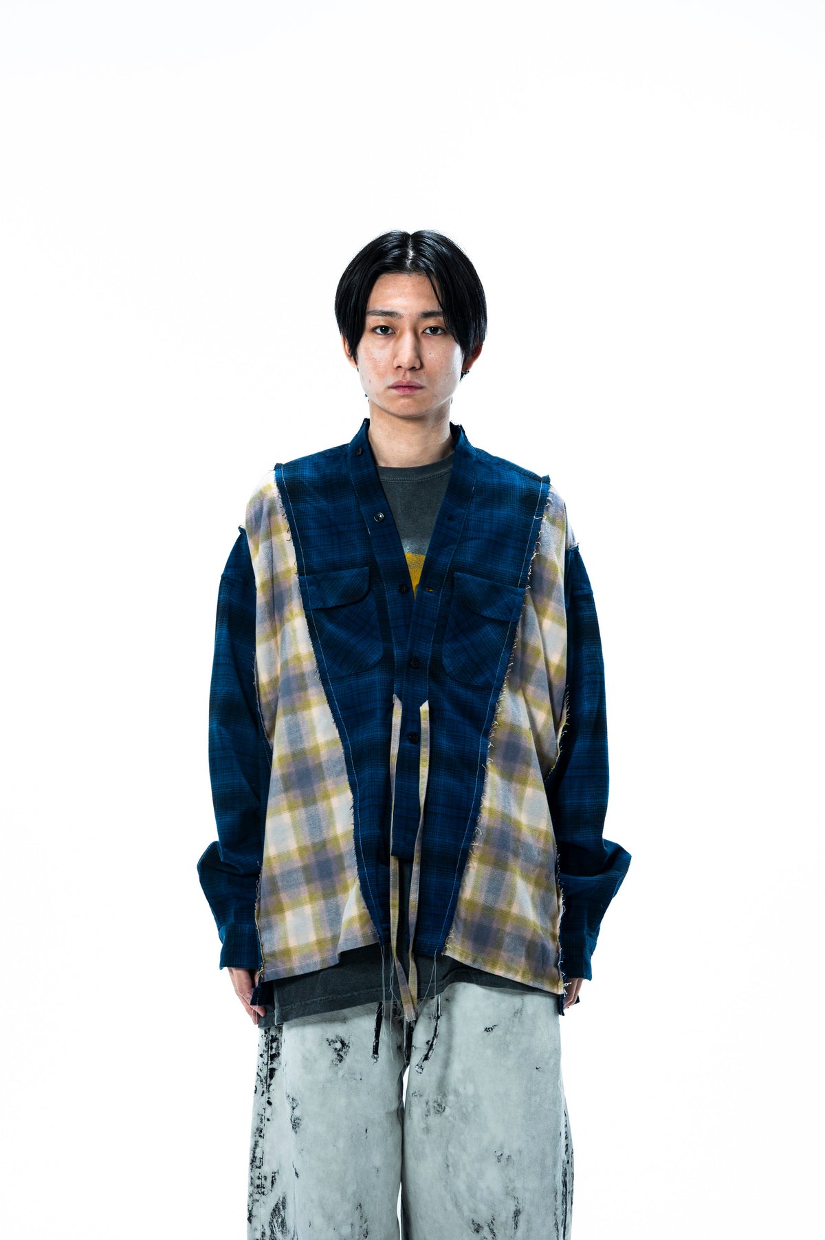PENDLETON DOCKING WIDE SAMUE SHIRT|BLUE×MINT