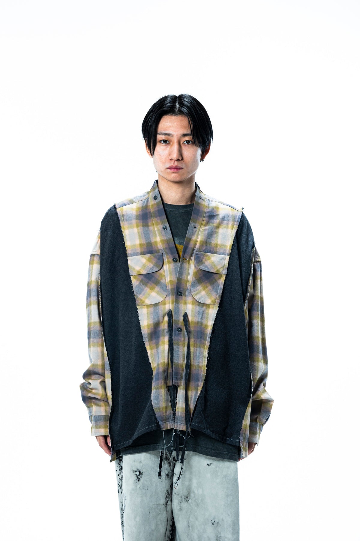 PENDLETON DOCKING WIDE SAMUE SHIRT|MINT×CHARCOAL