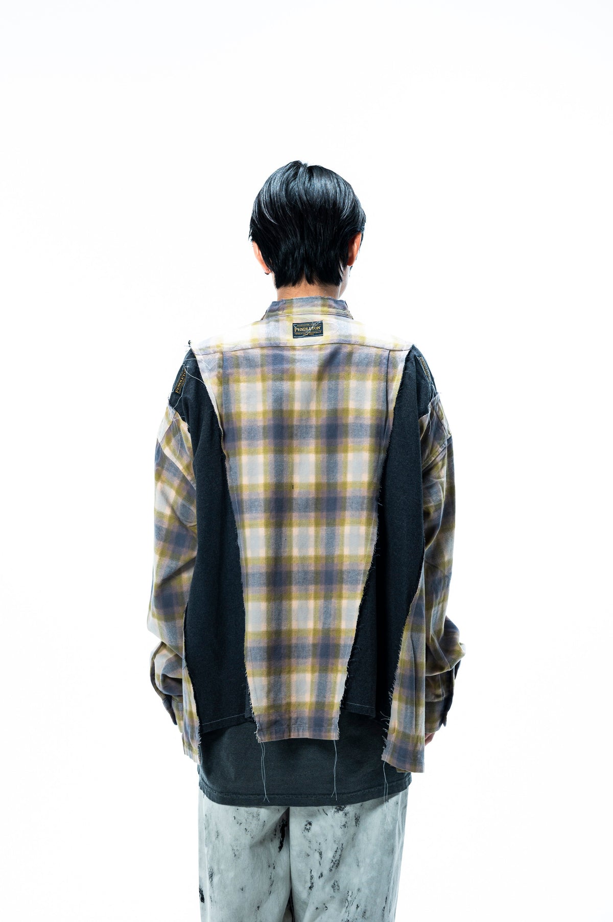 PENDLETON DOCKING WIDE SAMUE SHIRT|MINT×CHARCOAL