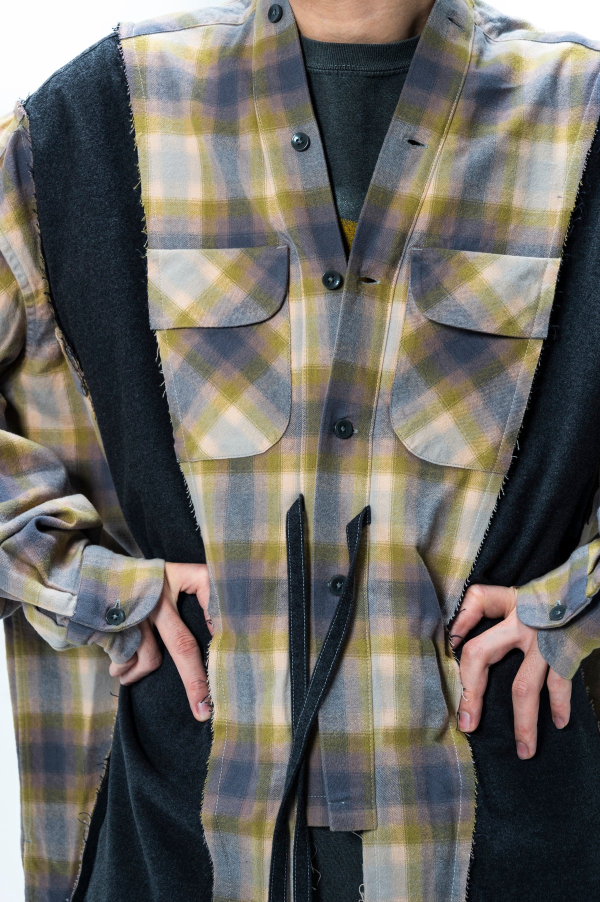 PENDLETON DOCKING WIDE SAMUE SHIRT|MINT×CHARCOAL