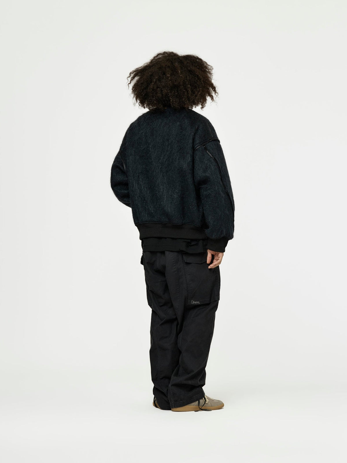 UNION MOHAIR SHAGGY MA-1|BLACK