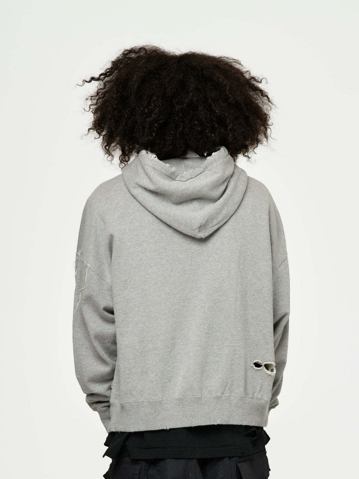 UNION LOOPING DAMAGE HOODIE|GRAY