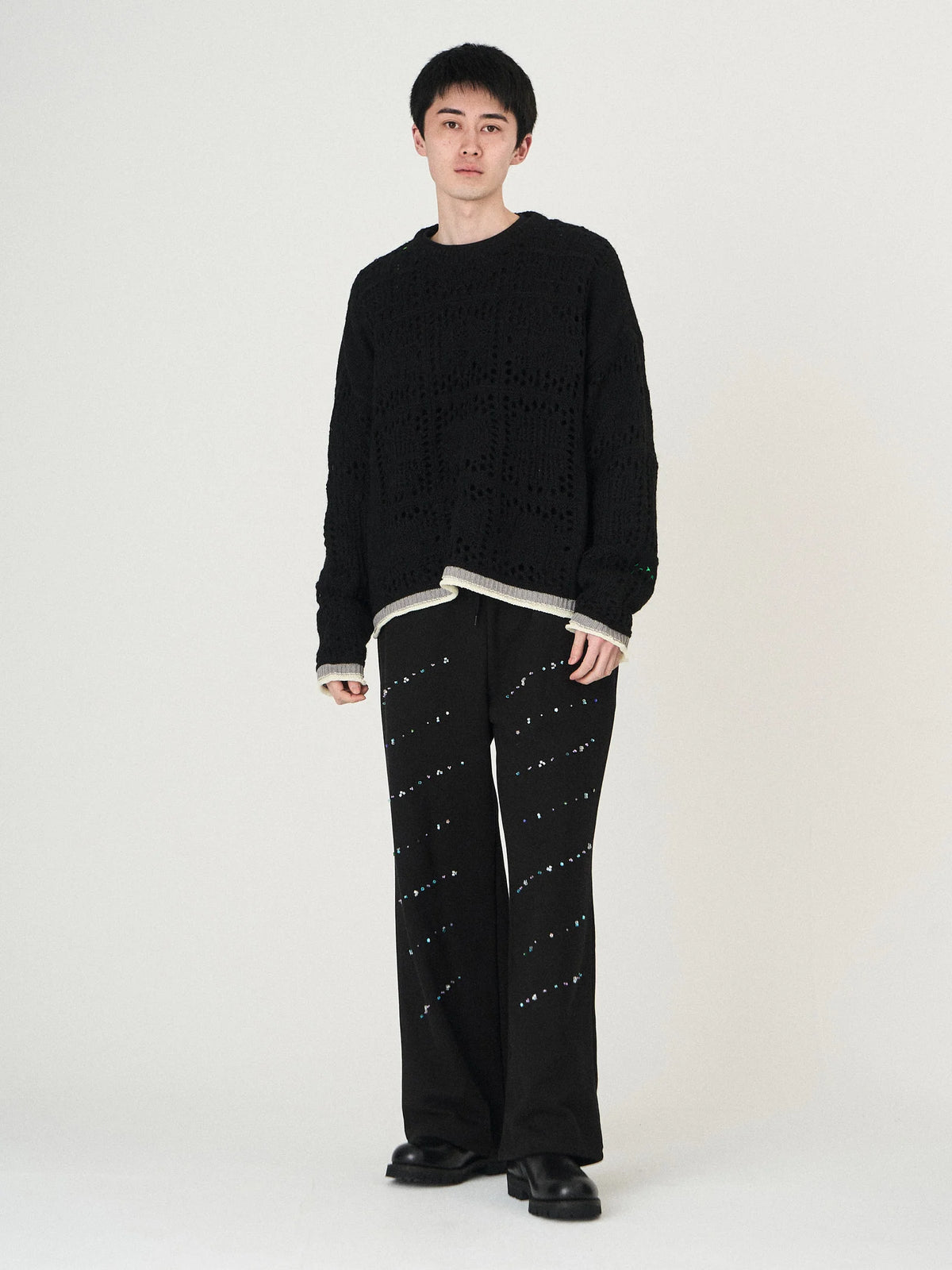 MOHAIR LACE KNIT|WHITE