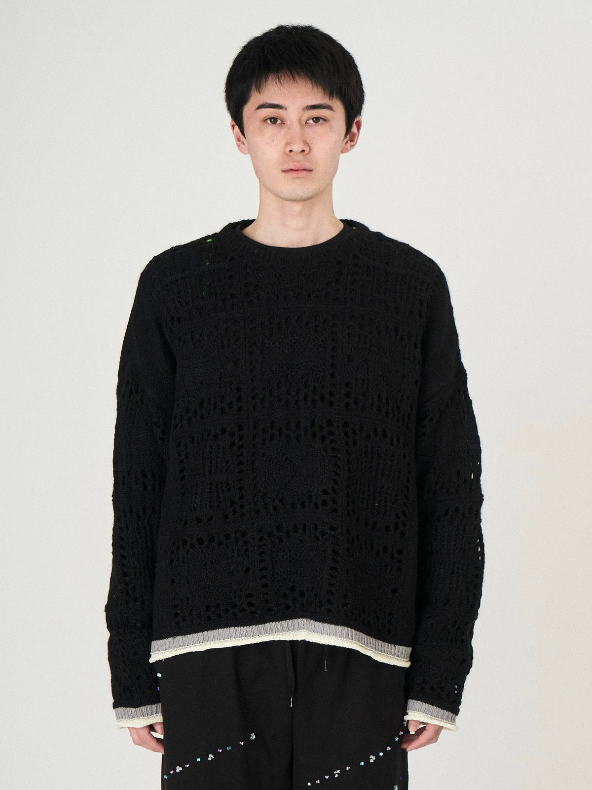 MOHAIR LACE KNIT|WHITE