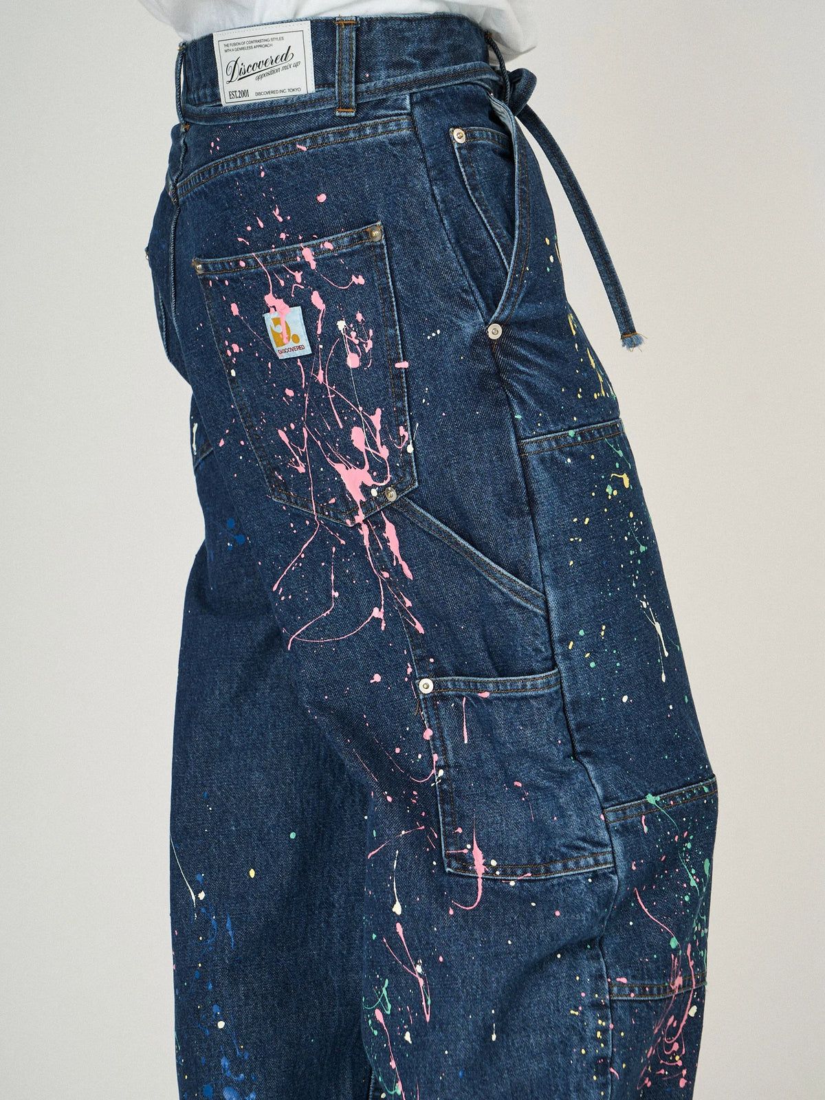 DENIM PAINT PANTS|INDIGO