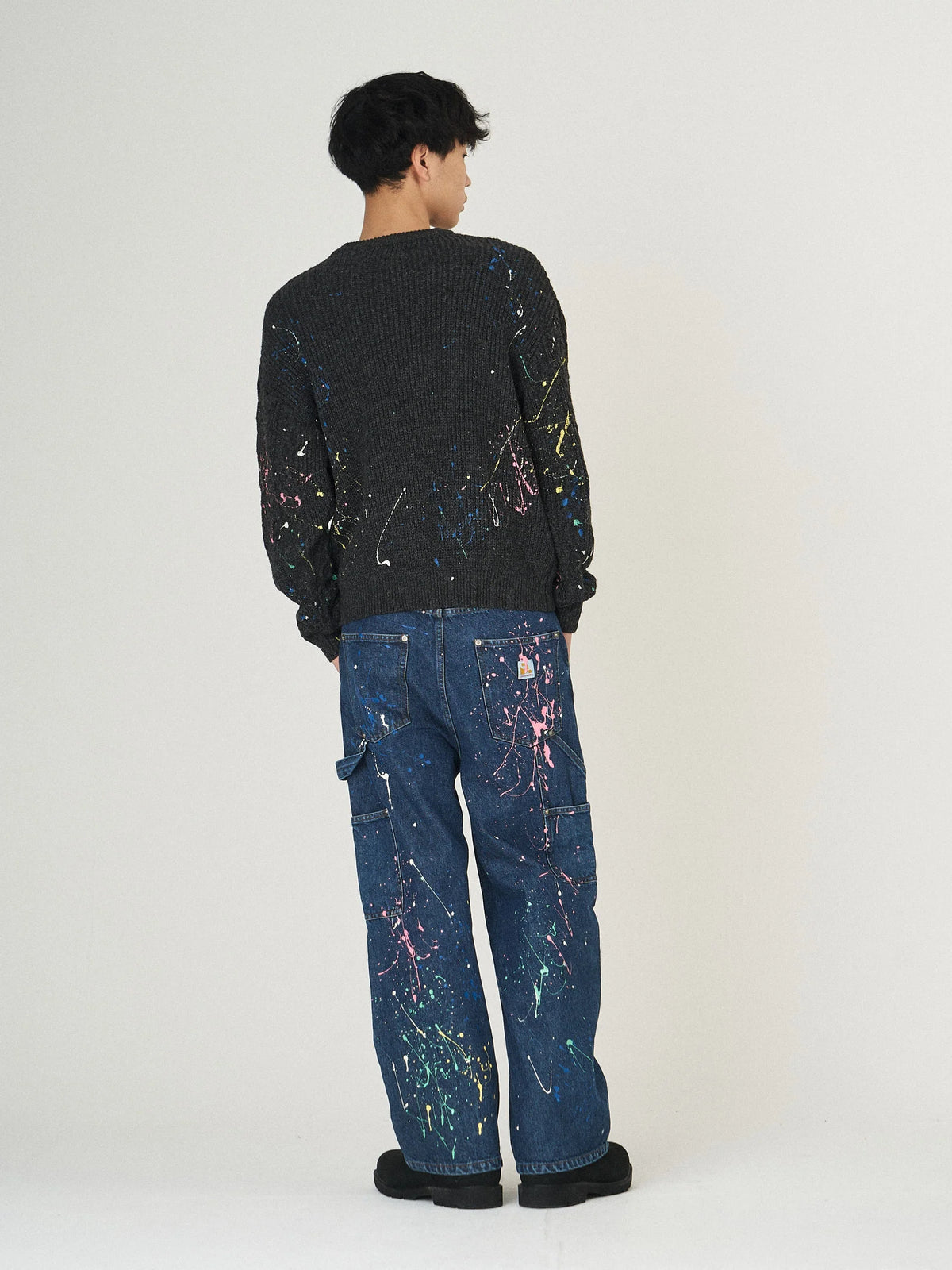 DENIM PAINT PANTS|INDIGO
