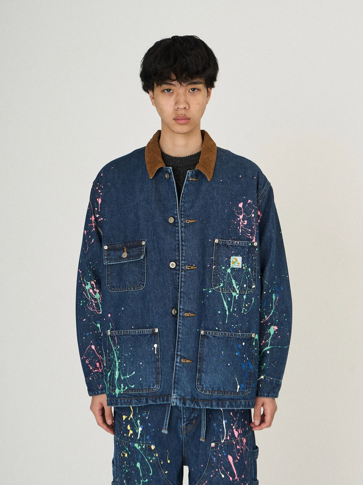 DENIM PAINT BLOUSON|INDIGO