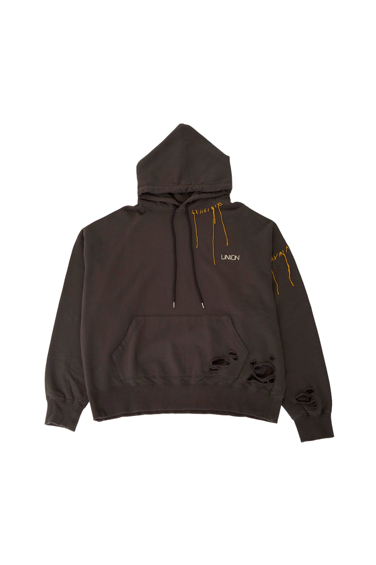 UNION LOOPING DAMAGE HOODIE|C.GRAY
