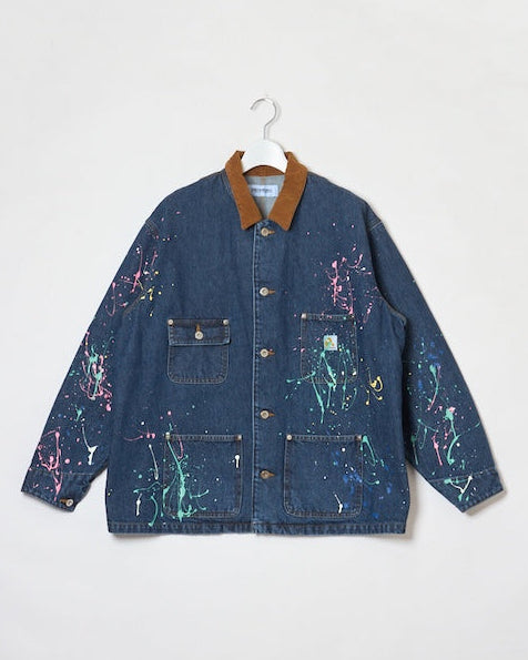 DENIM PAINT BLOUSON|INDIGO