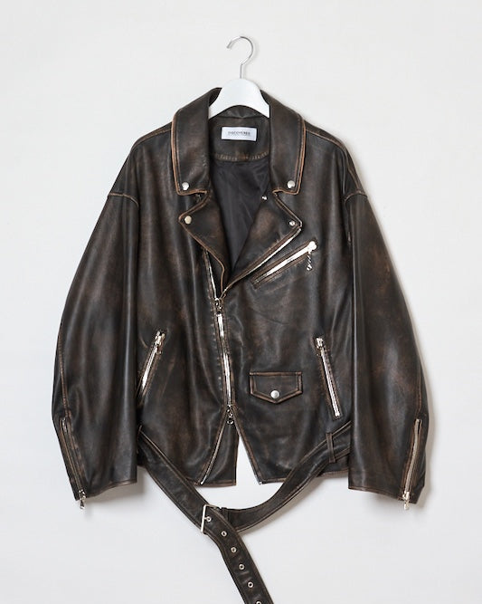 【予約販売 10月出荷】LEATHER W RIDERS BLOUSON