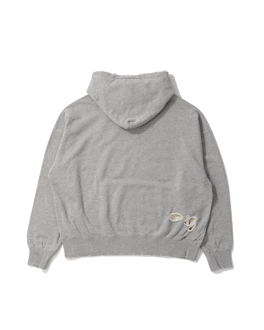 UNION LOOPING DAMAGE HOODIE|GRAY