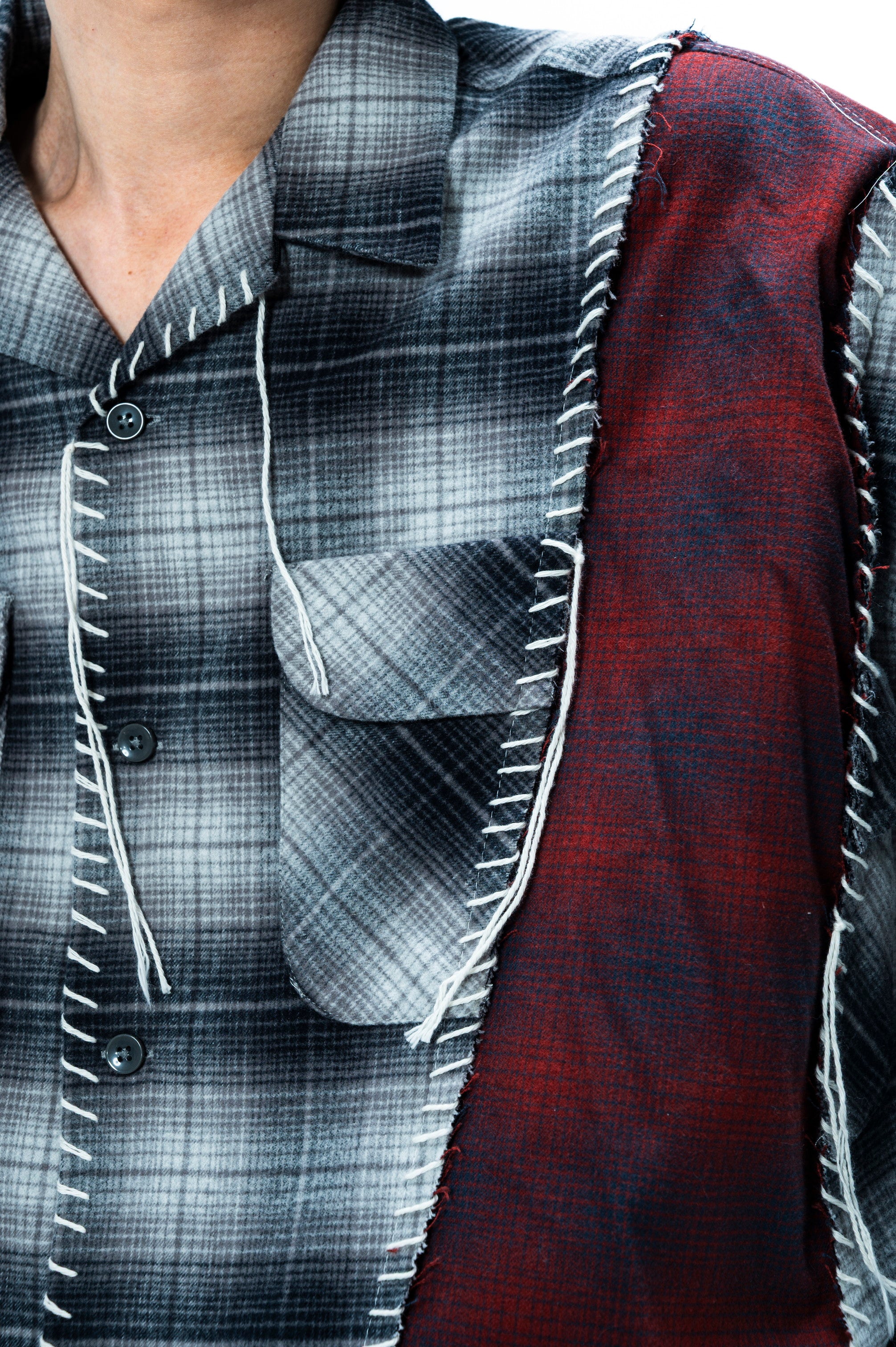 PENDLETON LOOPING WIDE SHIRT｜GRAY×WINE-thumbmail-8
