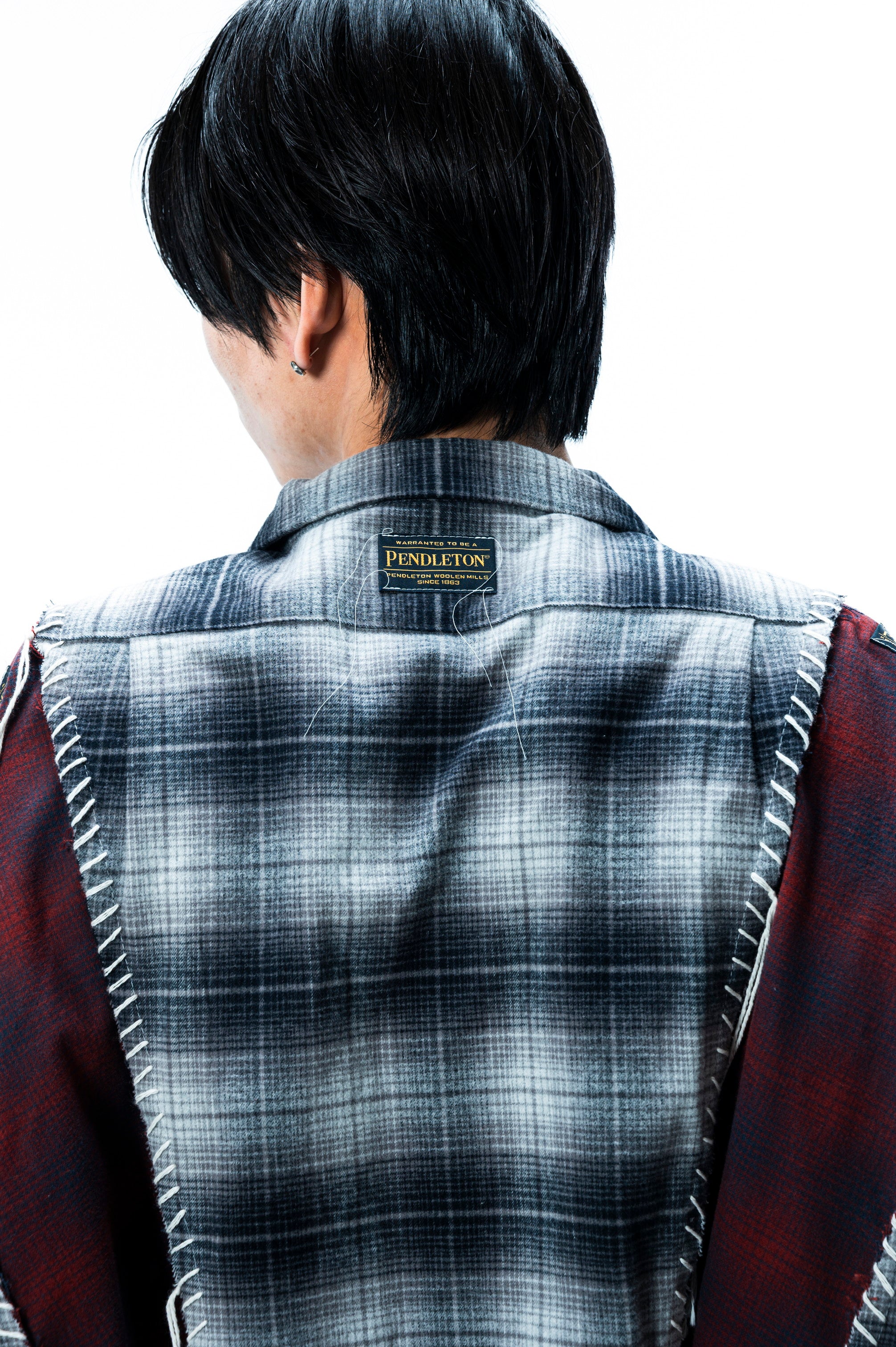 PENDLETON LOOPING WIDE SHIRT｜GRAY×WINE-thumbmail-10
