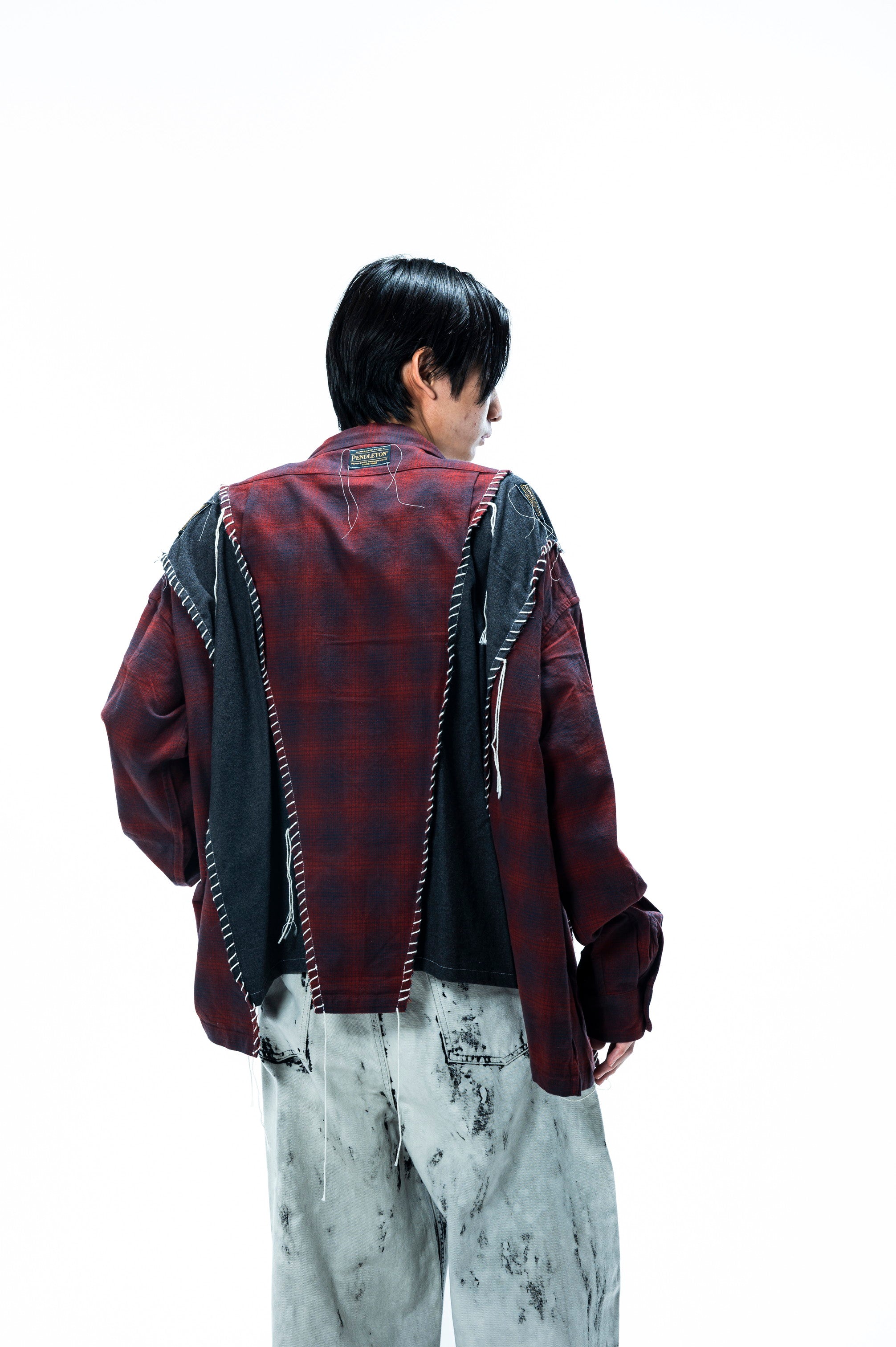 PENDLETON LOOPING WIDE SHIRT｜WINE×CHARCOAL-thumbmail-5