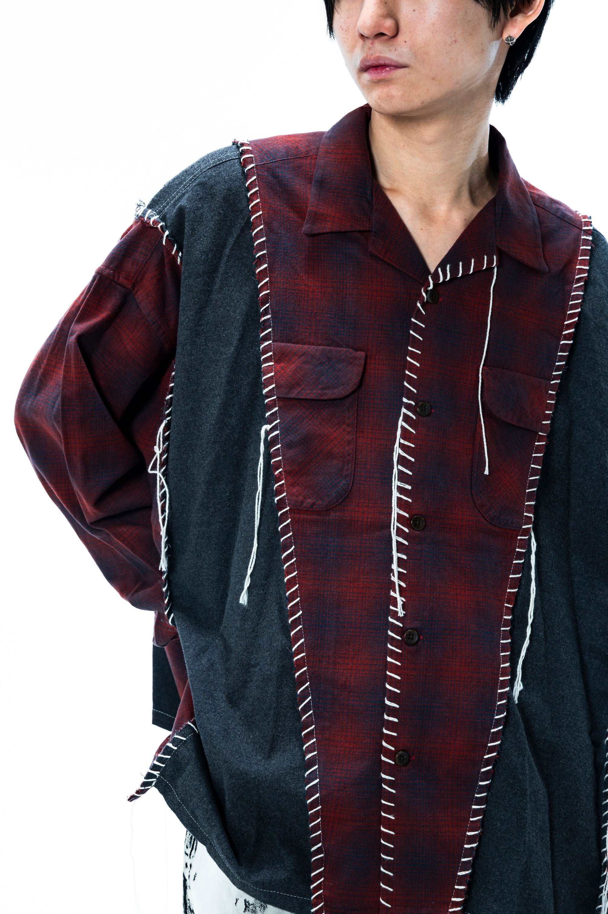 PENDLETON LOOPING WIDE SHIRT｜WINE×CHARCOAL-thumbmail-6