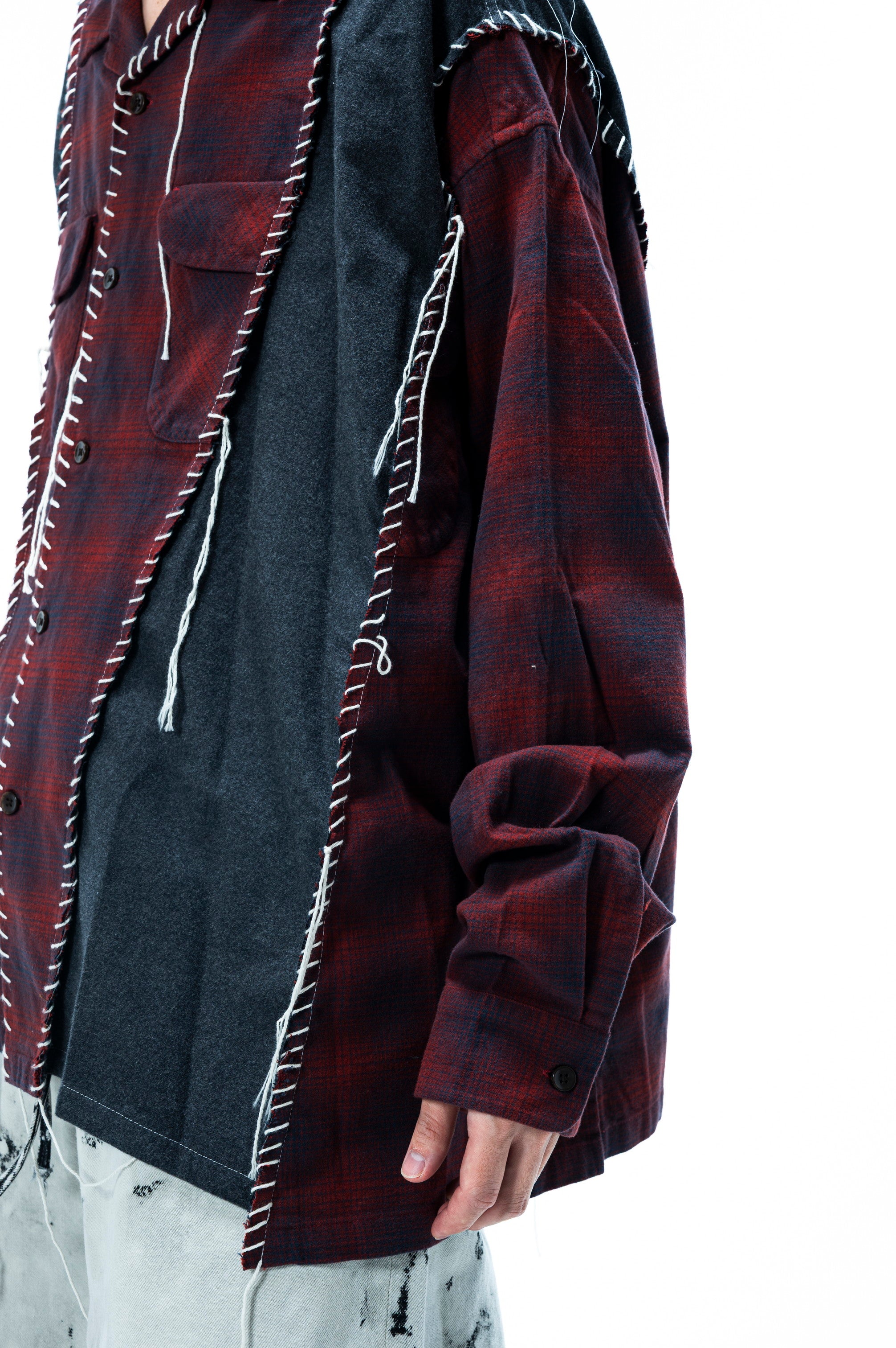 PENDLETON LOOPING WIDE SHIRT｜WINE×CHARCOAL-thumbmail-7