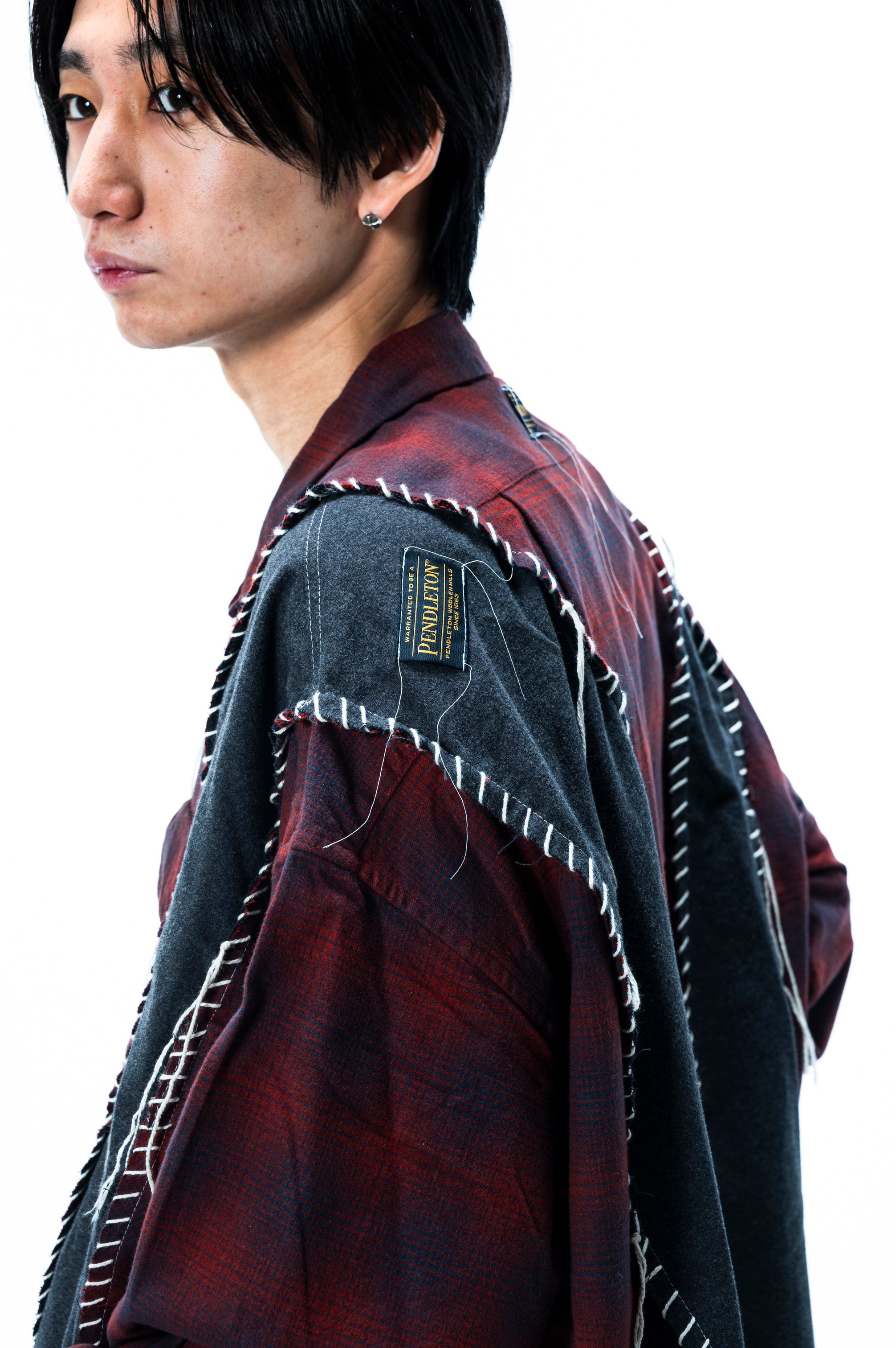 PENDLETON LOOPING WIDE SHIRT｜WINE×CHARCOAL-thumbmail-8