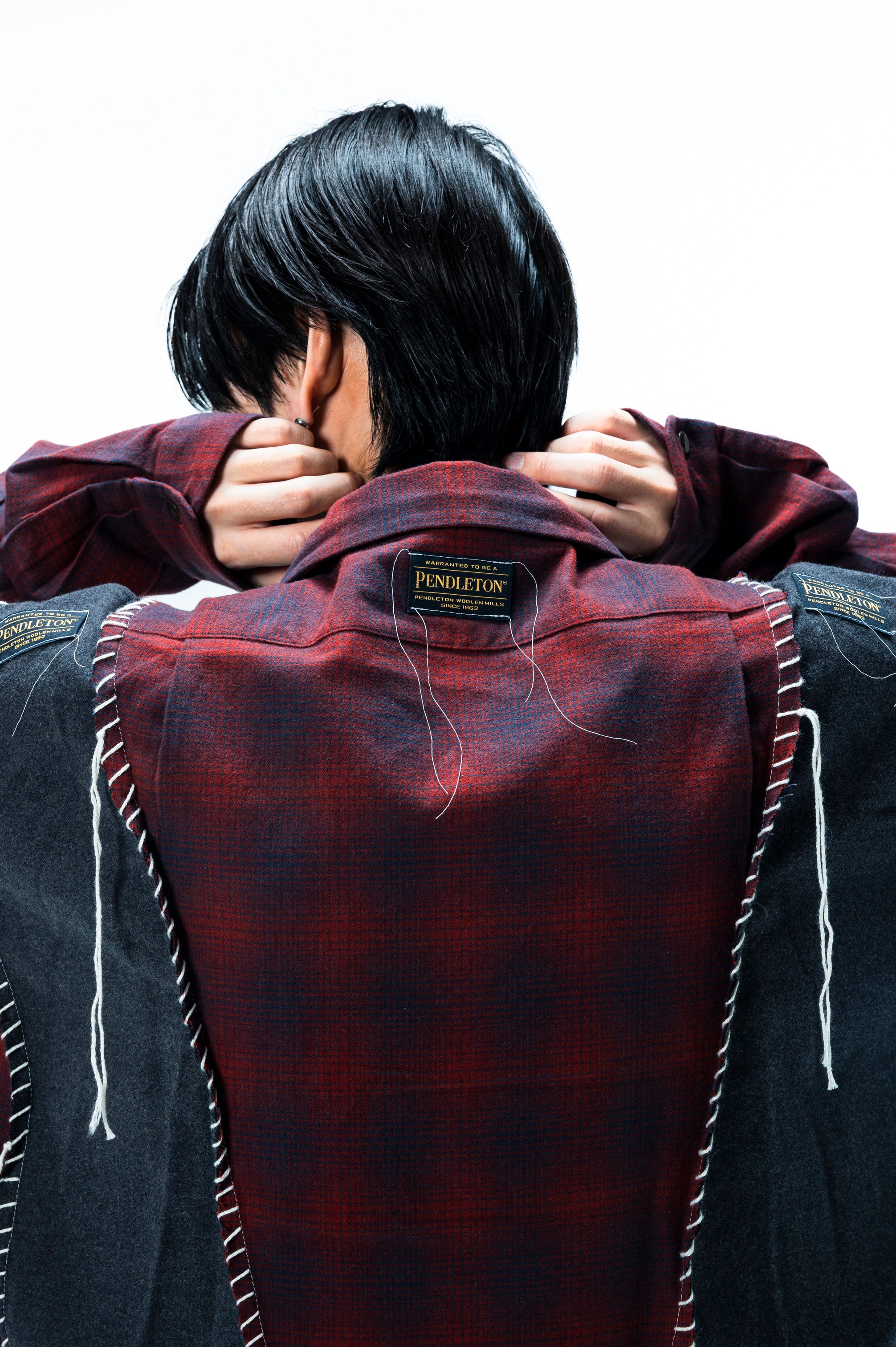 PENDLETON LOOPING WIDE SHIRT｜WINE×CHARCOAL-thumbmail-9