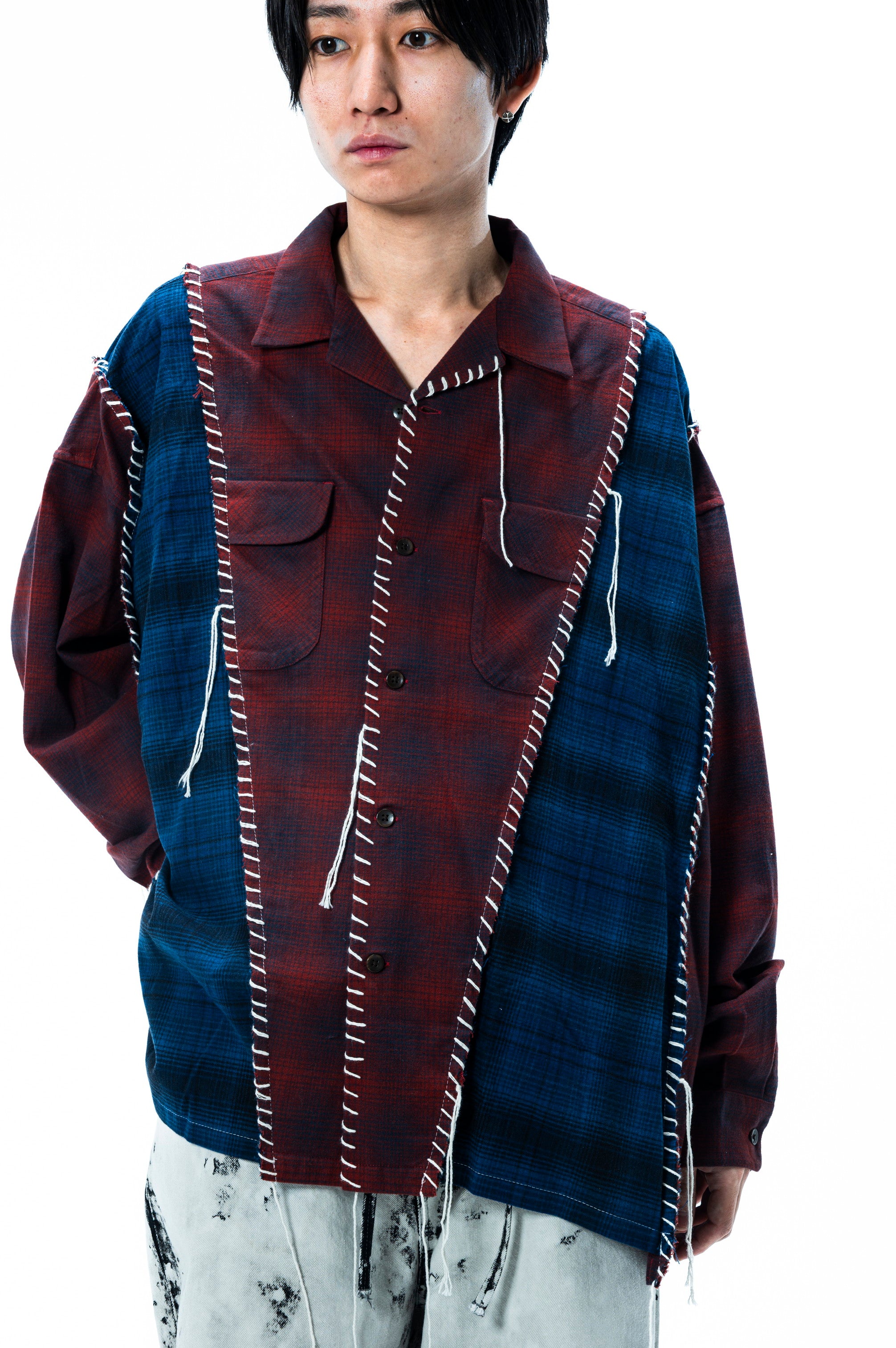 PENDLETON LOOPING WIDE SHIRT｜WINE×BLUE-thumbmail-7