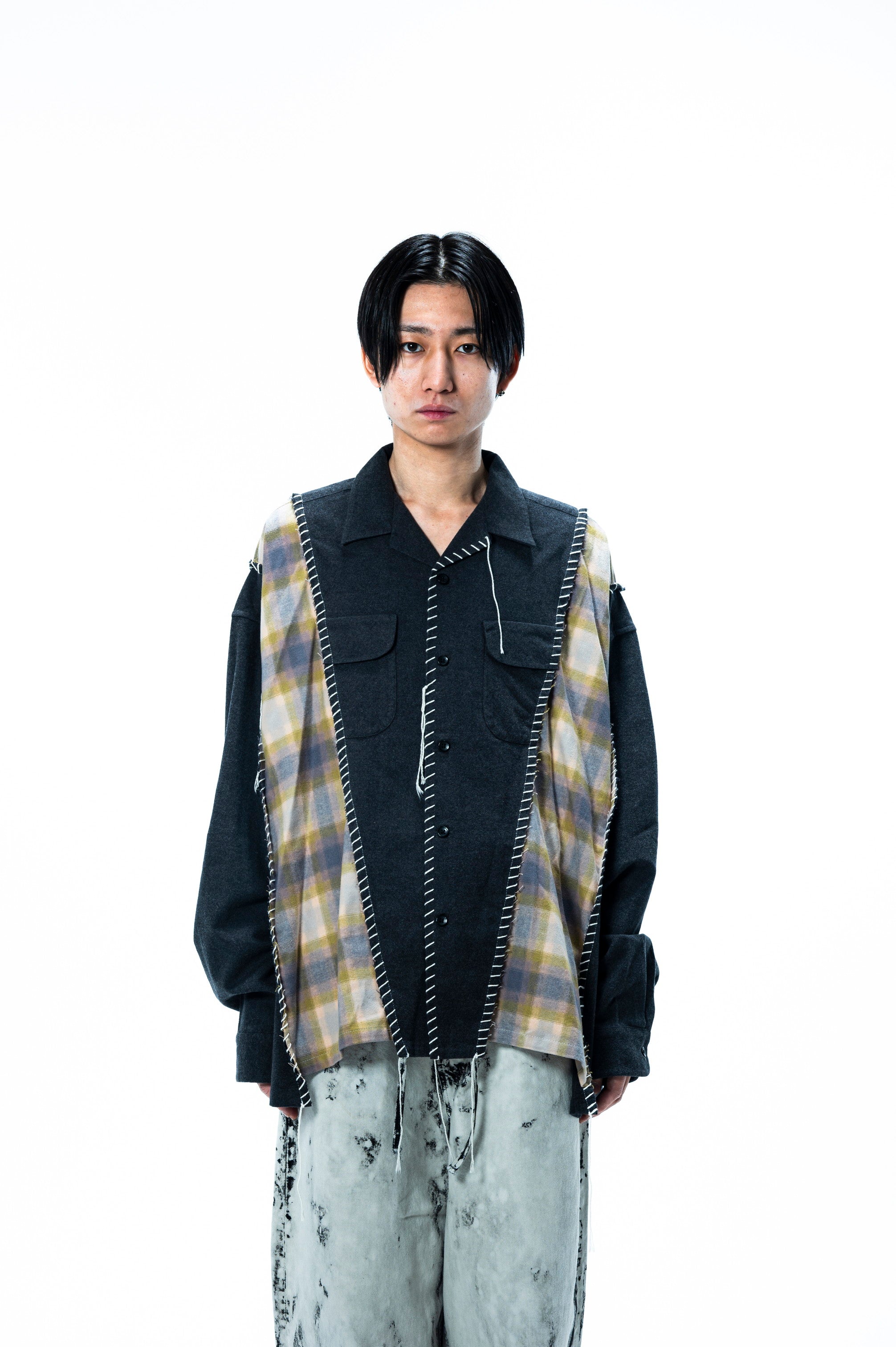 PENDLETON LOOPING WIDE SHIRT｜GRAY×MINT-thumbmail-4