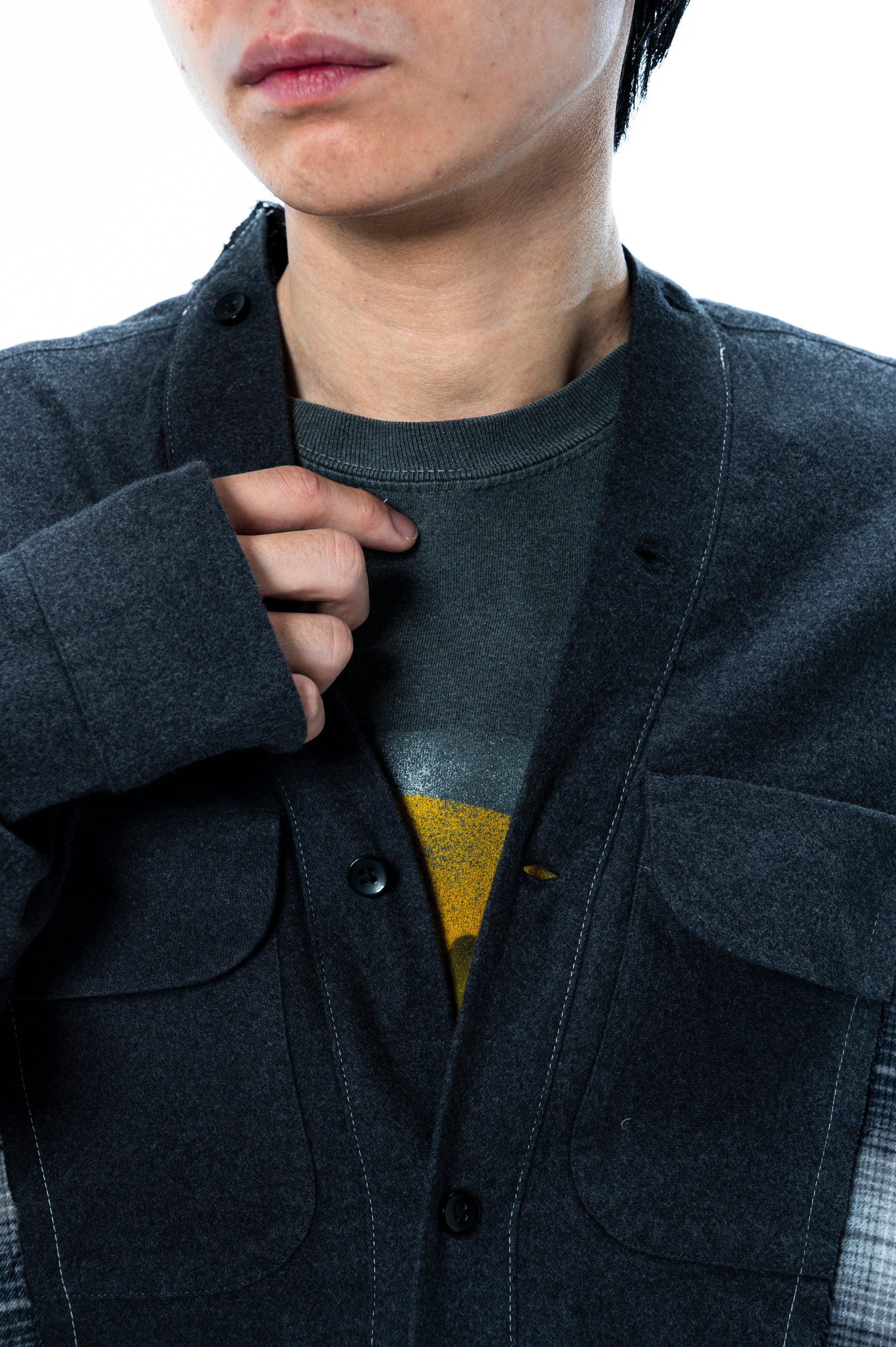 PENDLETON DOCKING WIDE SAMUE SHIRT ｜CHARCOAL×BLACK-thumbmail-7