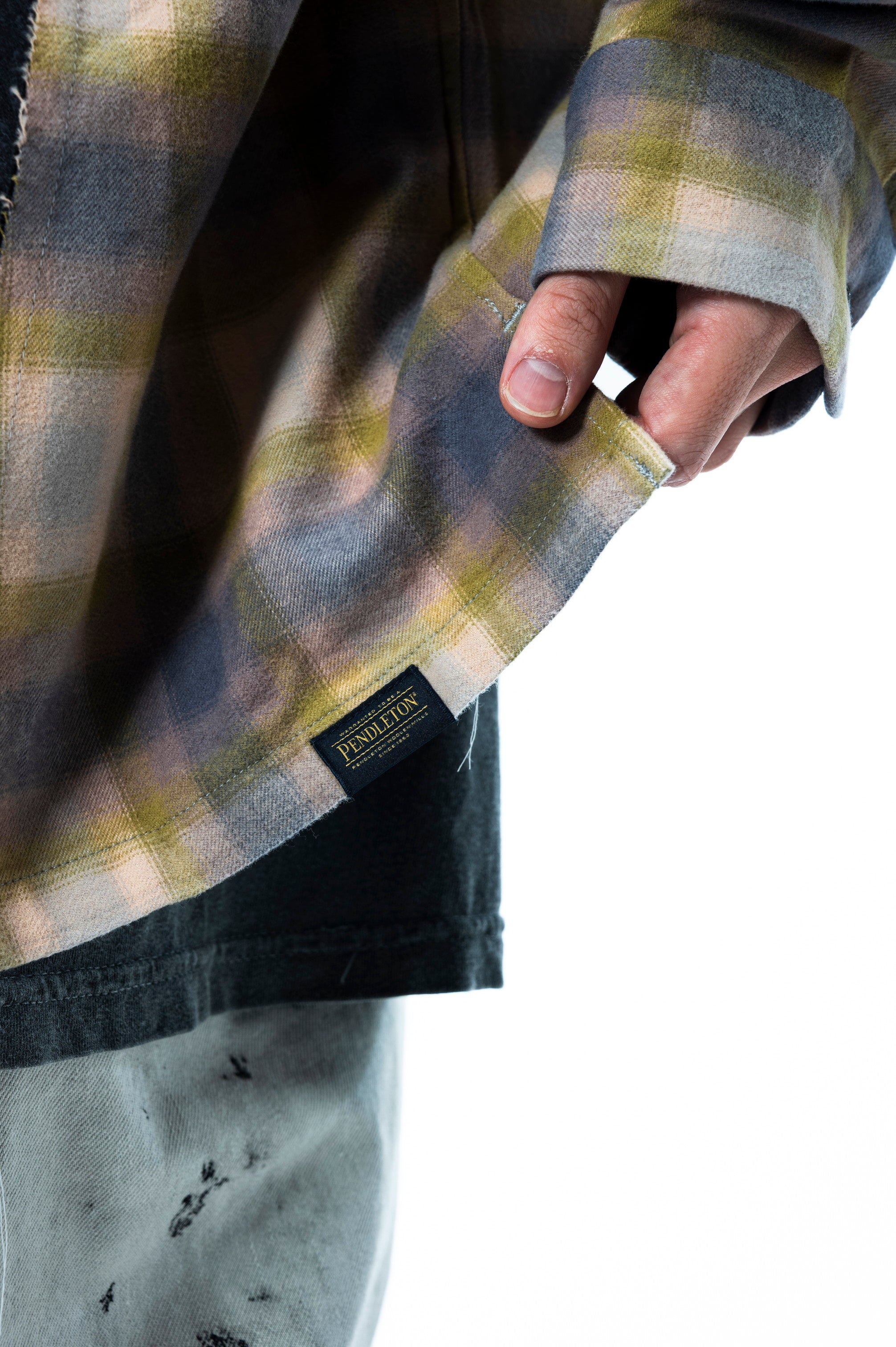 PENDLETON DOCKING WIDE SAMUE SHIRT｜MINT×CHARCOAL-thumbmail-7