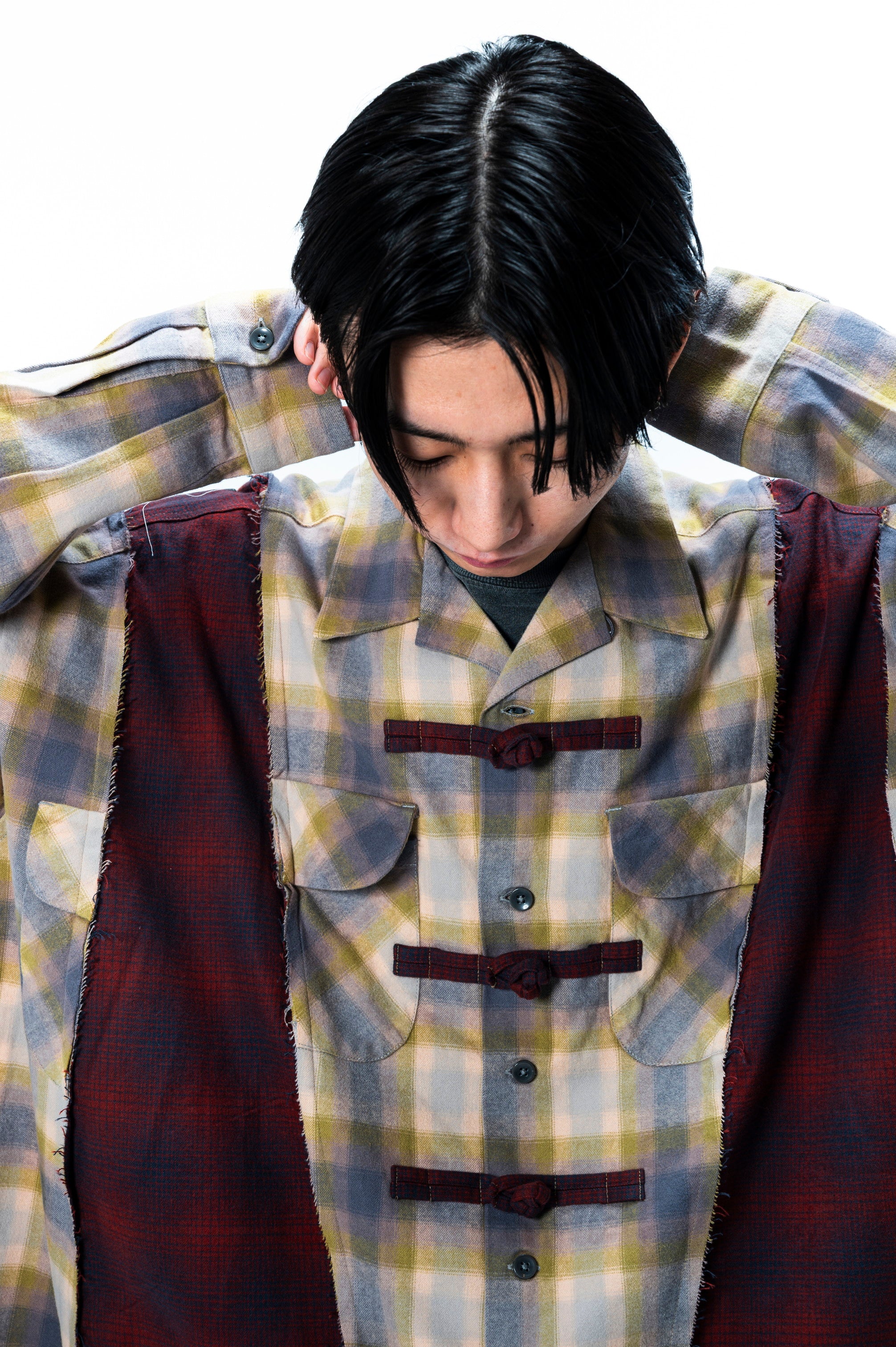 PENDLETON CHINA WIDE SHIRT｜MINT×WINE-thumbmail-7