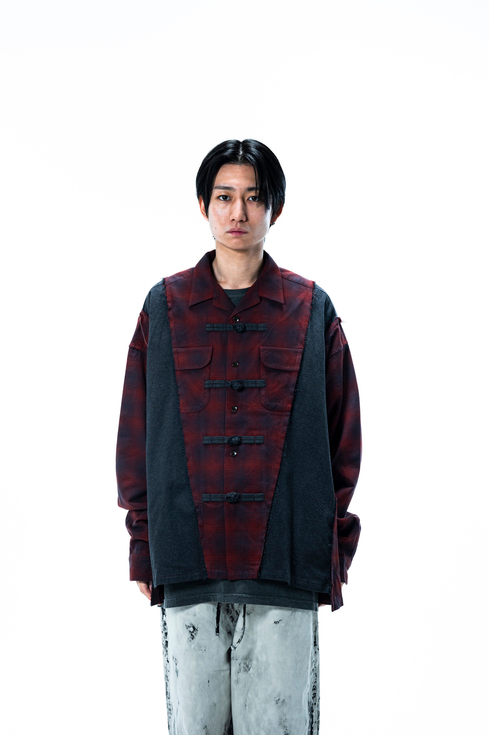 PENDLETON CHINA WIDE SHIRT｜WINE×CHARCOAL-thumbmail-4