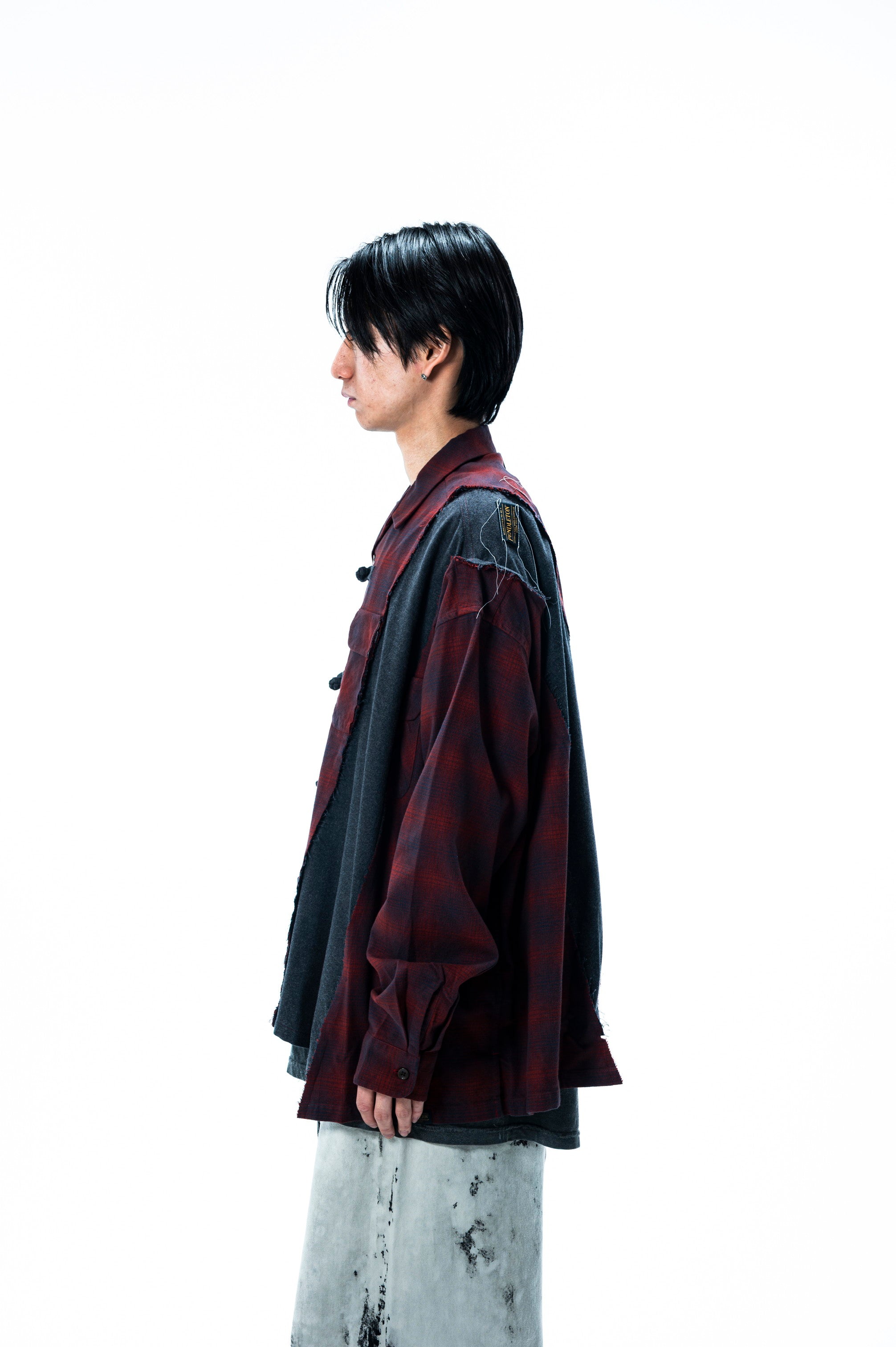 PENDLETON CHINA WIDE SHIRT｜WINE×CHARCOAL-thumbmail-5