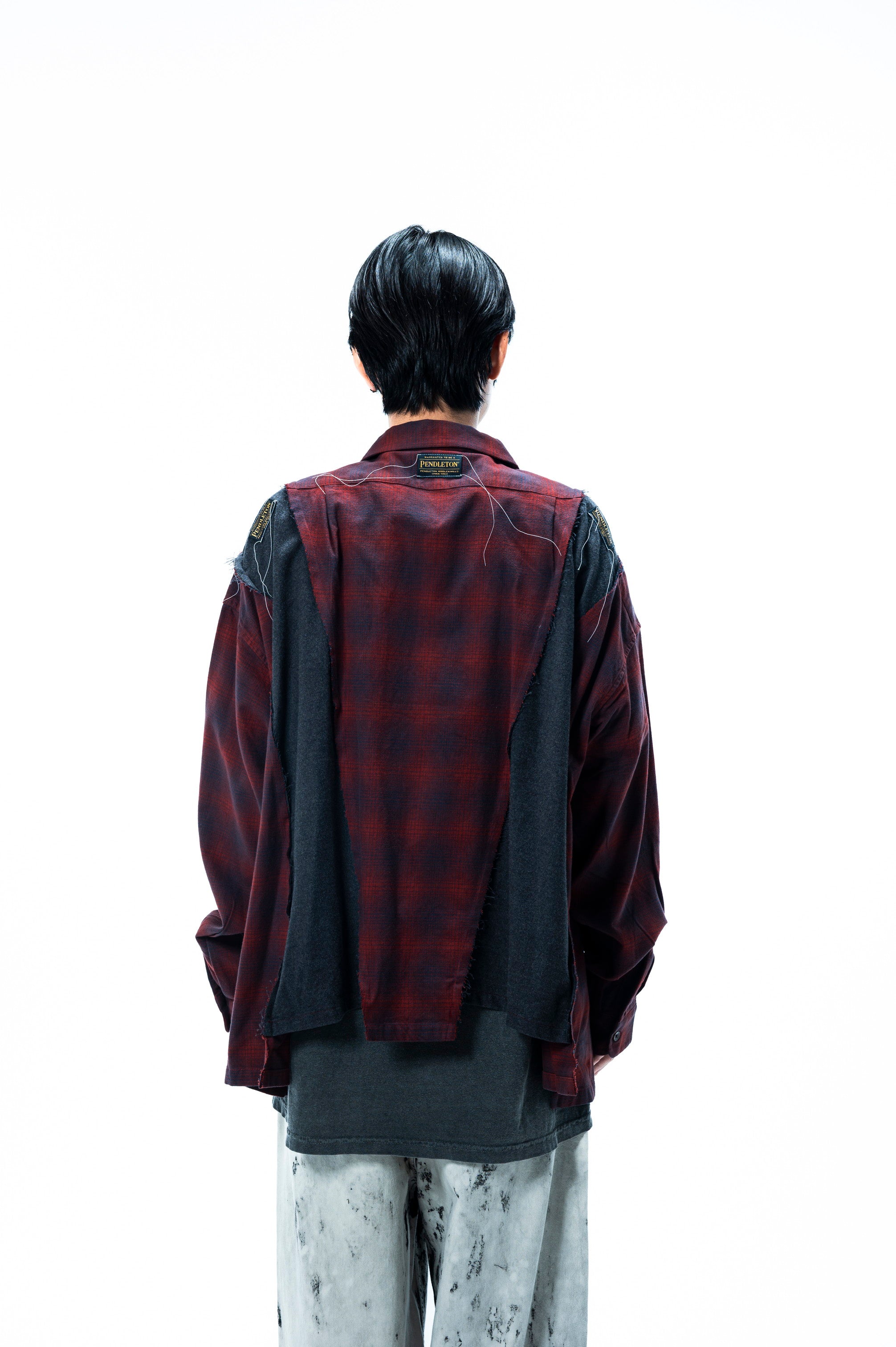 PENDLETON CHINA WIDE SHIRT｜WINE×CHARCOAL-thumbmail-6