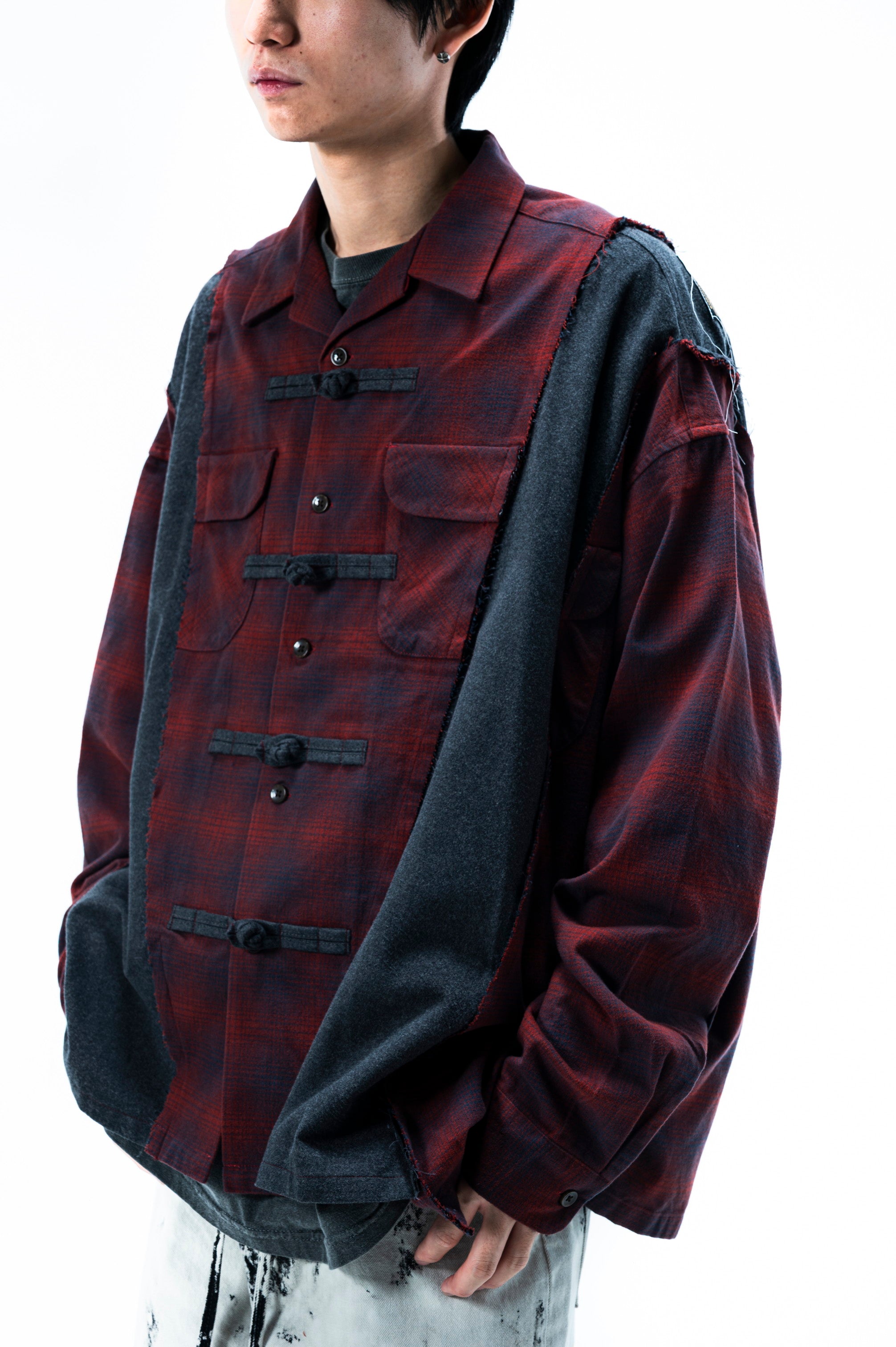 PENDLETON CHINA WIDE SHIRT｜WINE×CHARCOAL-thumbmail-7