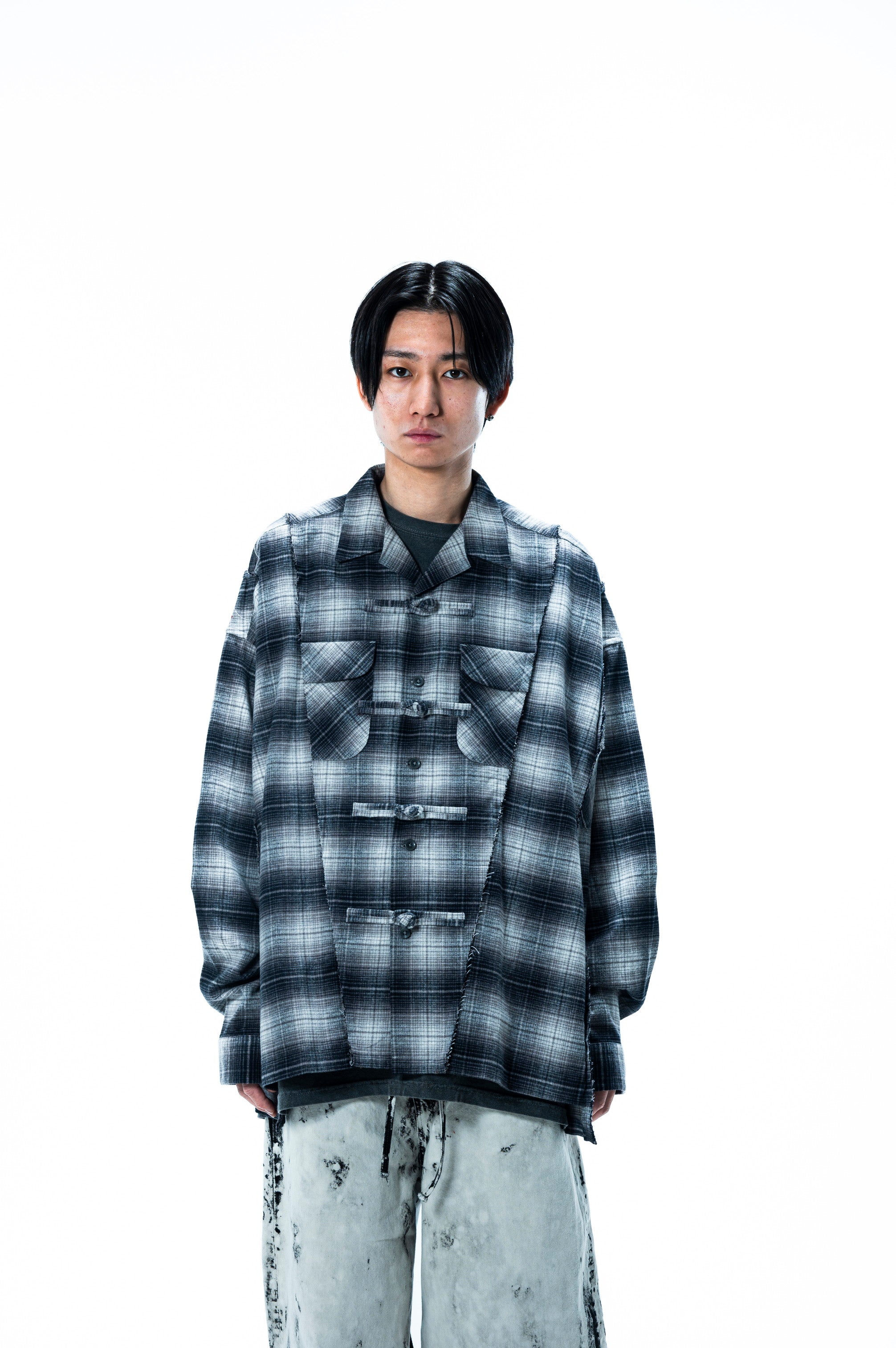 PENDLETON CHINA WIDE SHIRT｜GRAY×BLACK-thumbmail-4