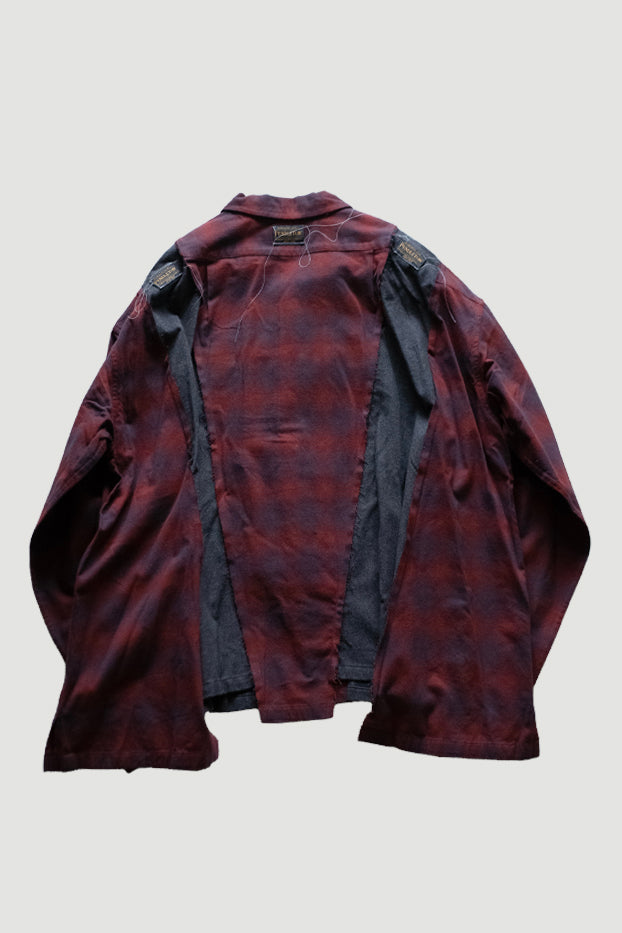 PENDLETON CHINA WIDE SHIRT｜WINE×CHARCOAL-thumbmail-2