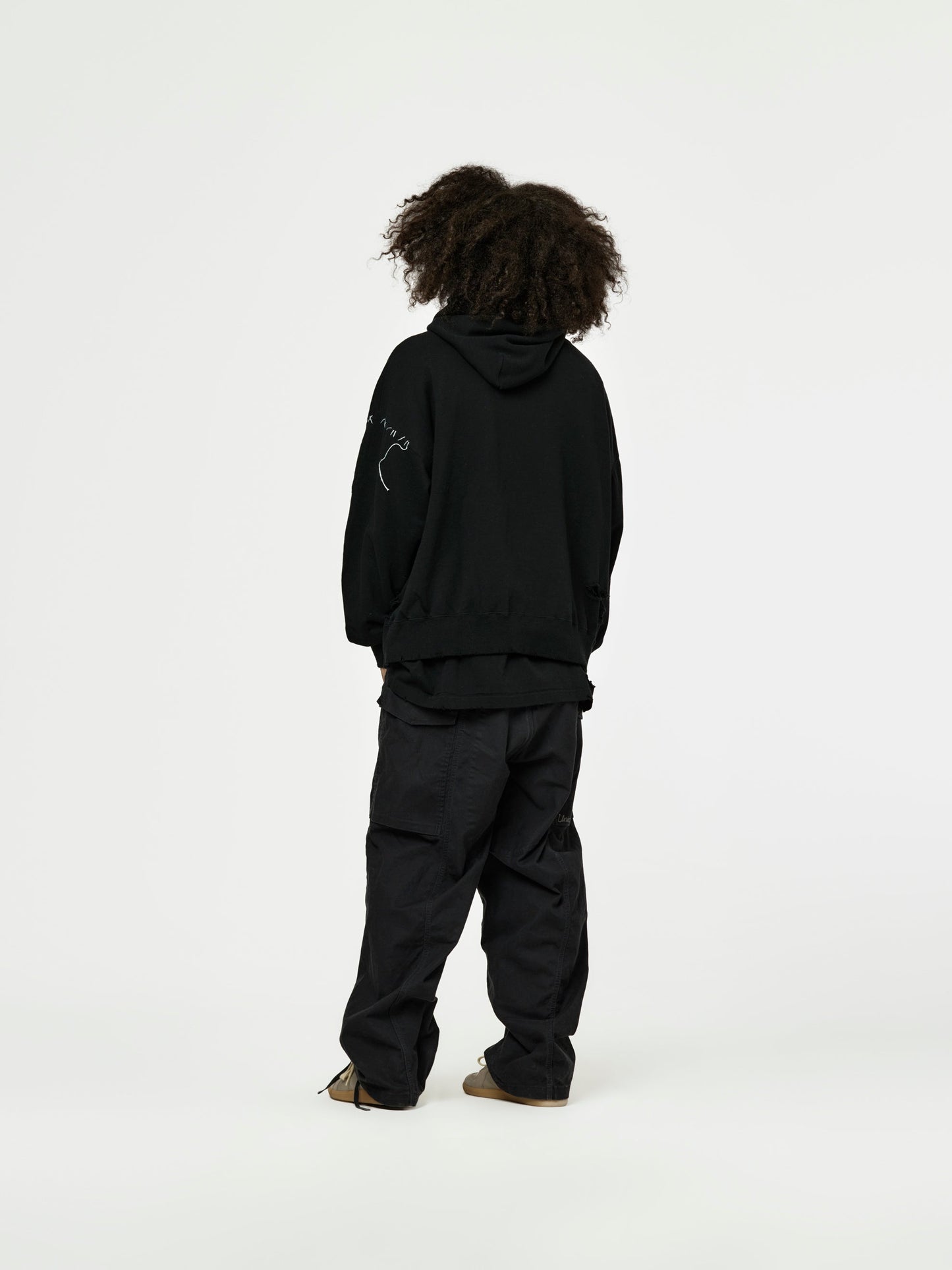 UNION LOOPING DAMAGE HOODIE｜BLACK-thumbmail-7