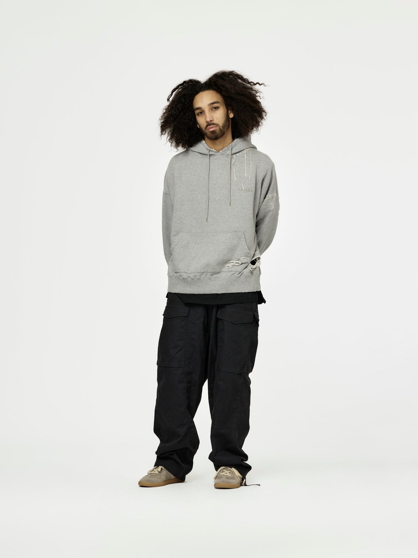 UNION LOOPING DAMAGE HOODIE｜C.GRAY-thumbmail-5