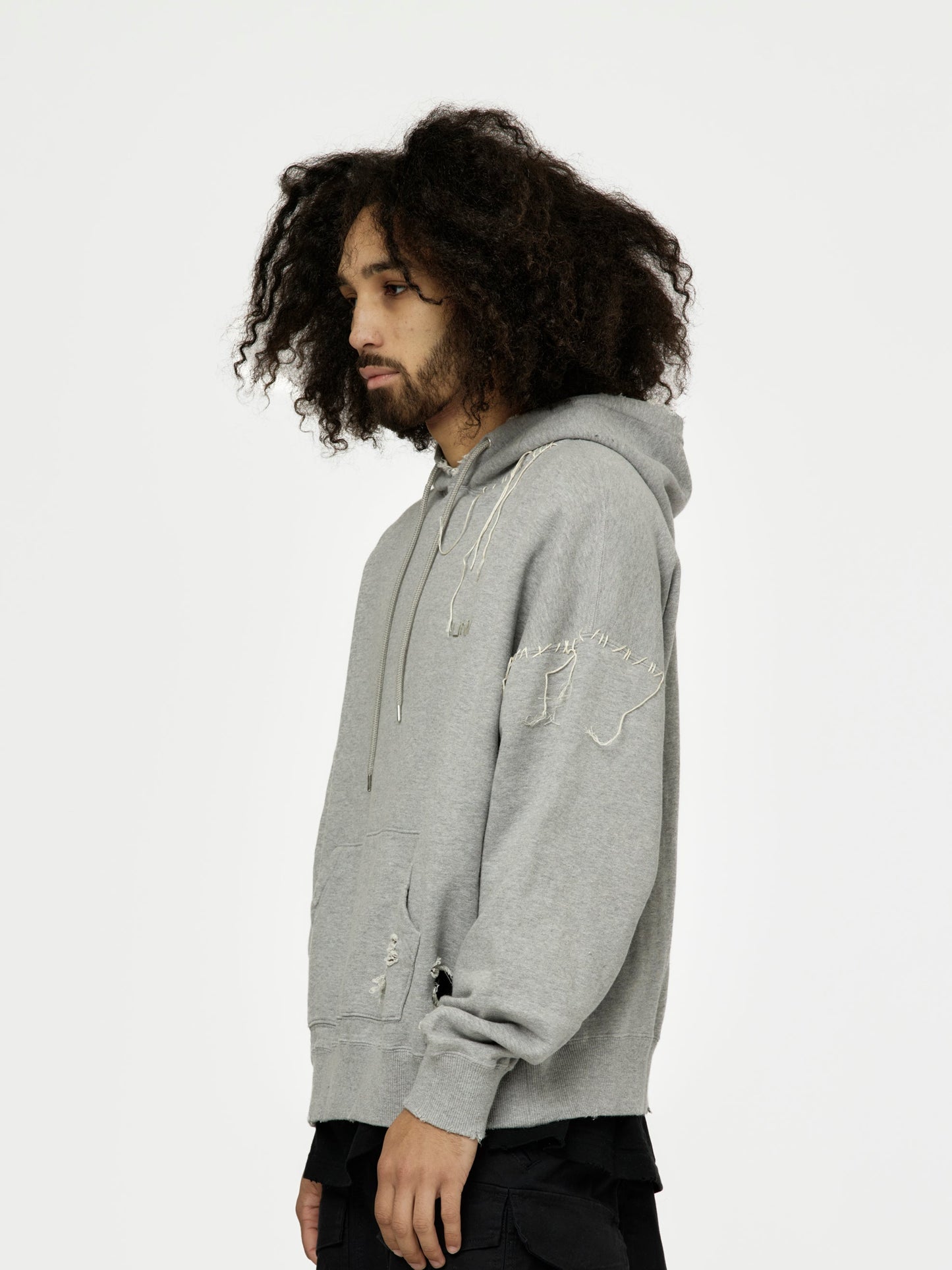 UNION LOOPING DAMAGE HOODIE｜GRAY-thumbmail-4
