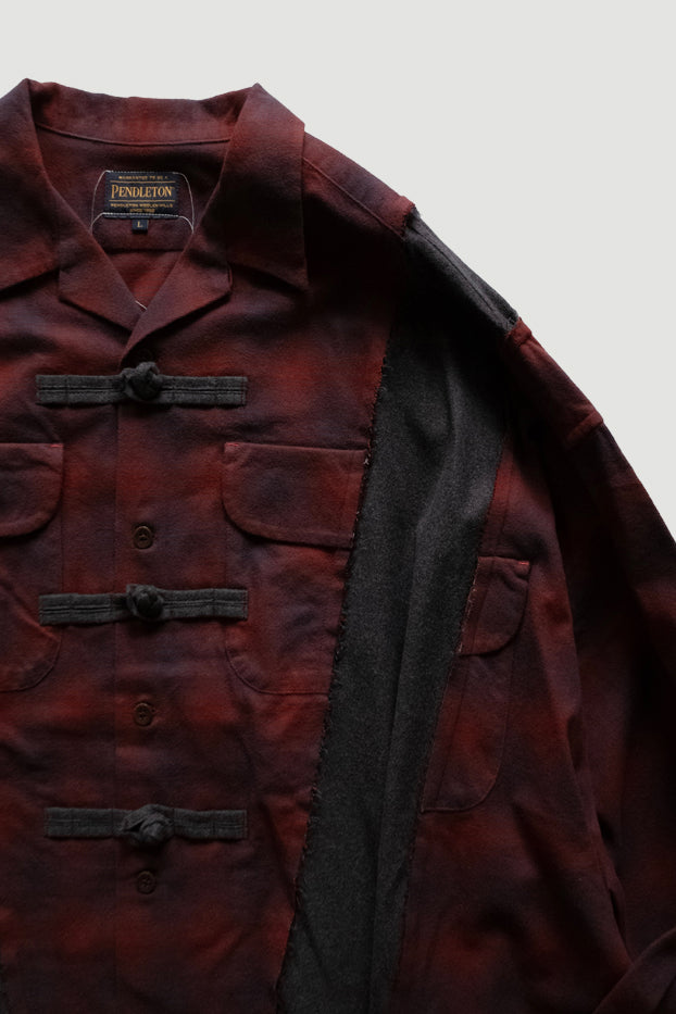 PENDLETON CHINA WIDE SHIRT｜WINE×CHARCOAL-thumbmail-3