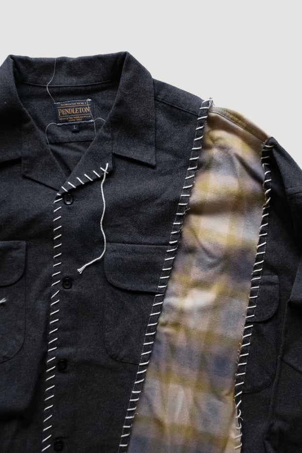 PENDLETON LOOPING WIDE SHIRT｜GRAY×MINT-thumbmail-3