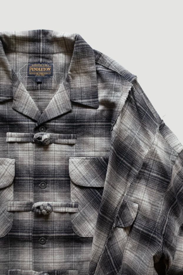 PENDLETON CHINA WIDE SHIRT｜GRAY×BLACK-thumbmail-3