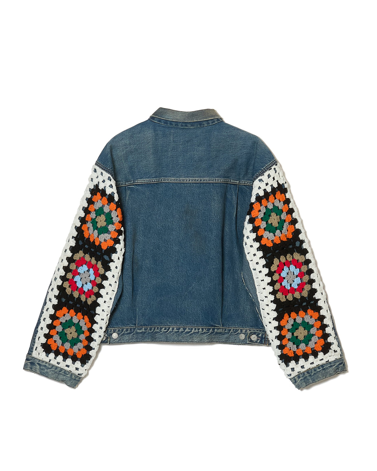 CROCHET DENIM BLOUSON