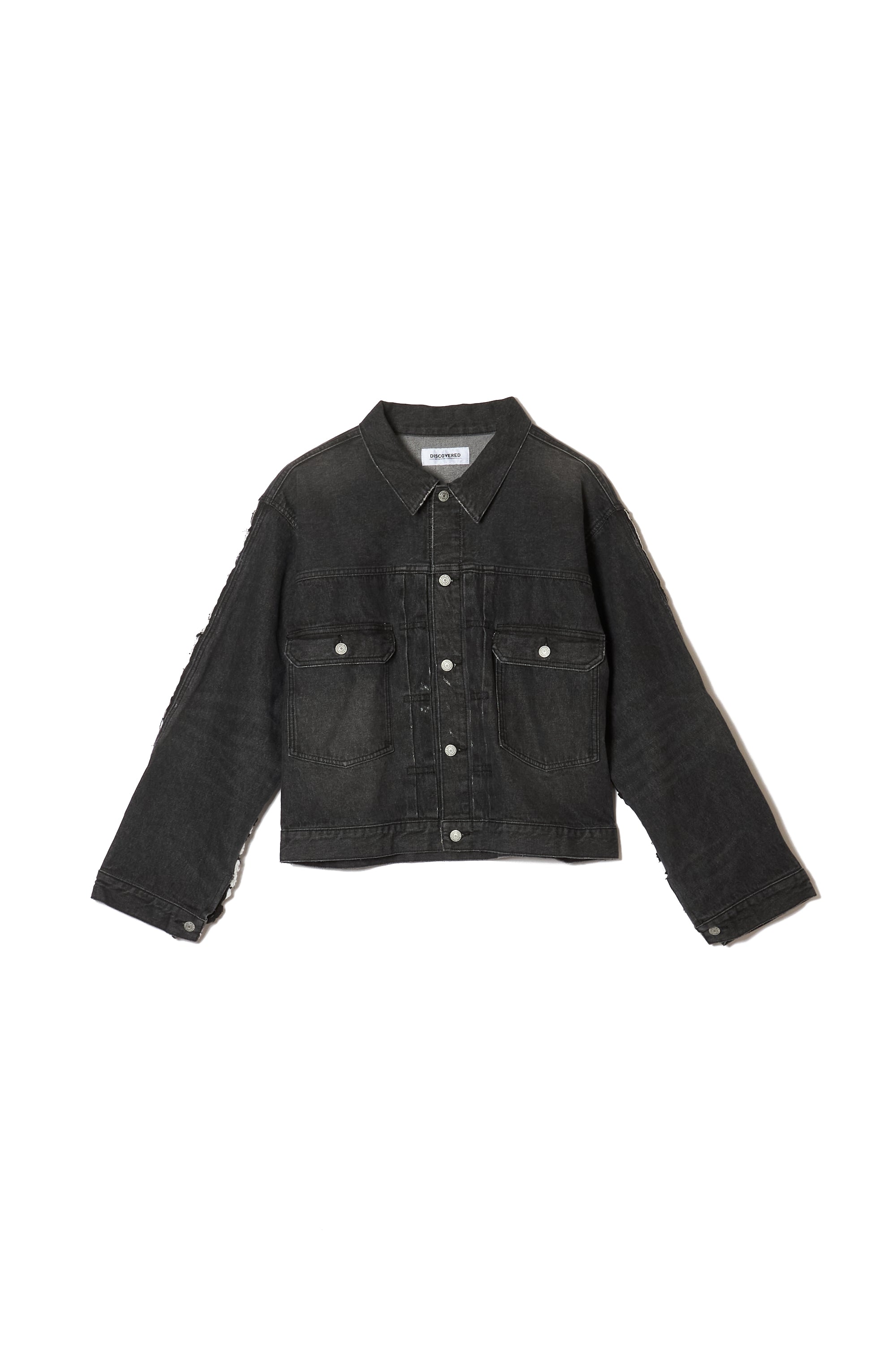 CROCHET DENIM BLOUSON｜BLACK-thumbmail-2