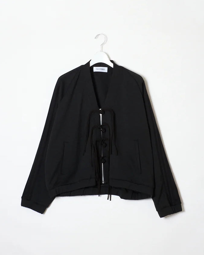 LINE CHINA CARDIGAN｜BLACK