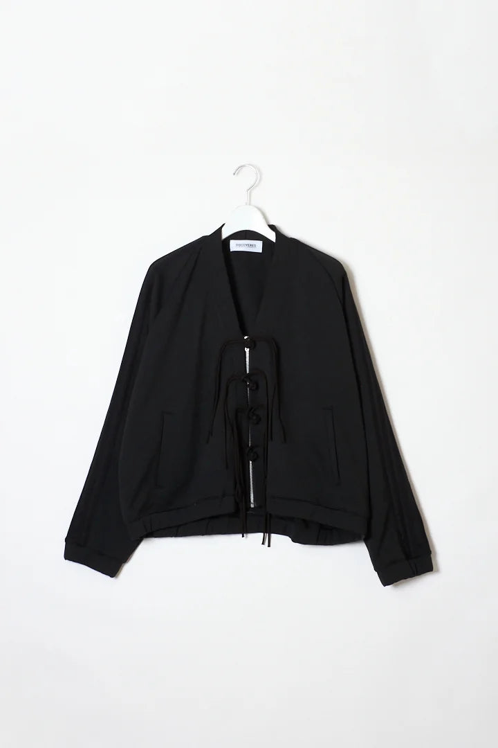 LINE CHINA CARDIGAN｜BLACK-thumbmail-1
