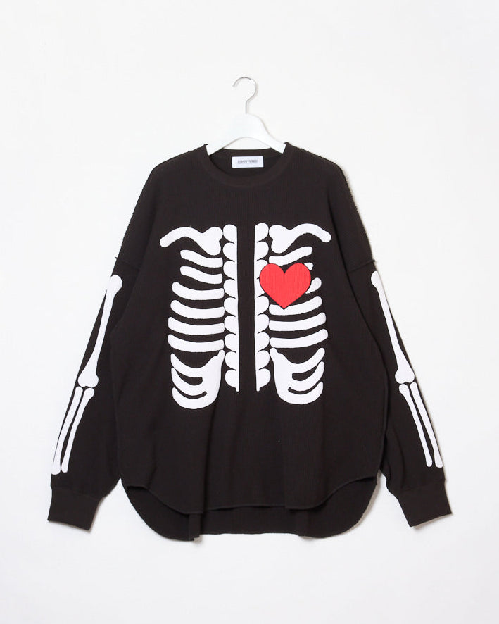 BONE WAFFLE DAMAGE CUTSEWN｜BLACK