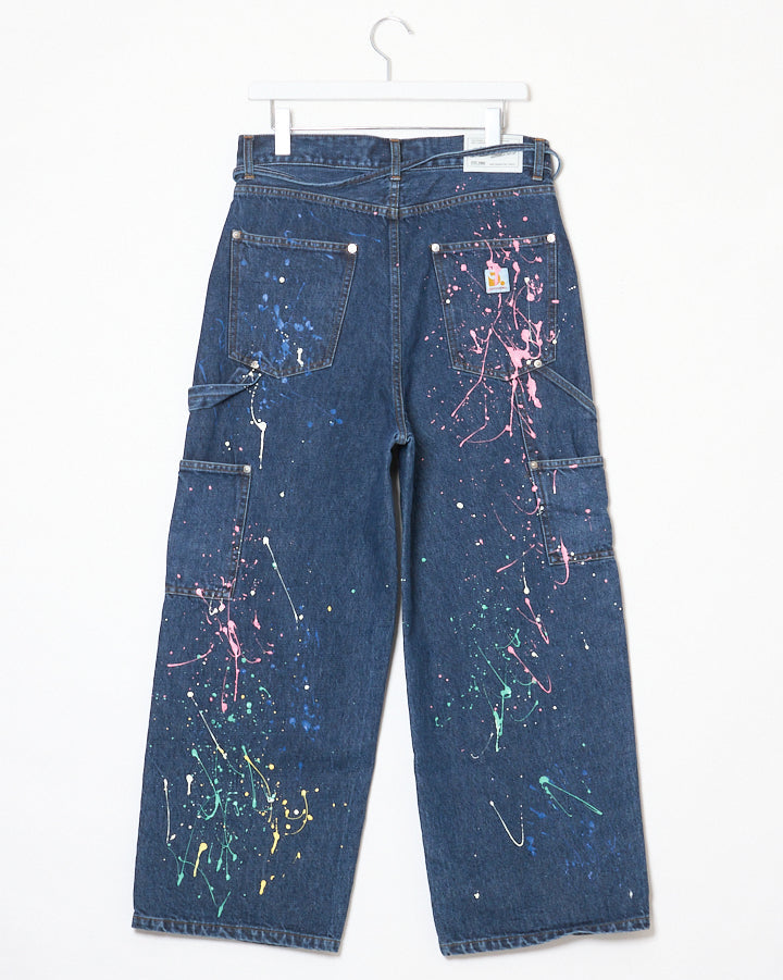 DENIM PAINT PANTS｜INDIGO-thumbmail-2