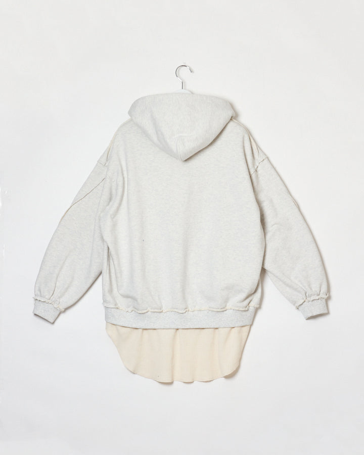 LAYERED SWEAT PARKA｜BLACK-thumbmail-2