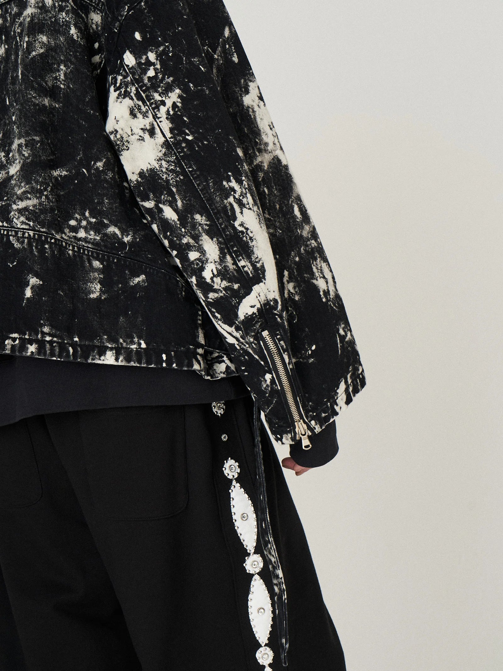 BLACK BLEACH W RIDERS BLOUSON｜BLACK-thumbmail-8