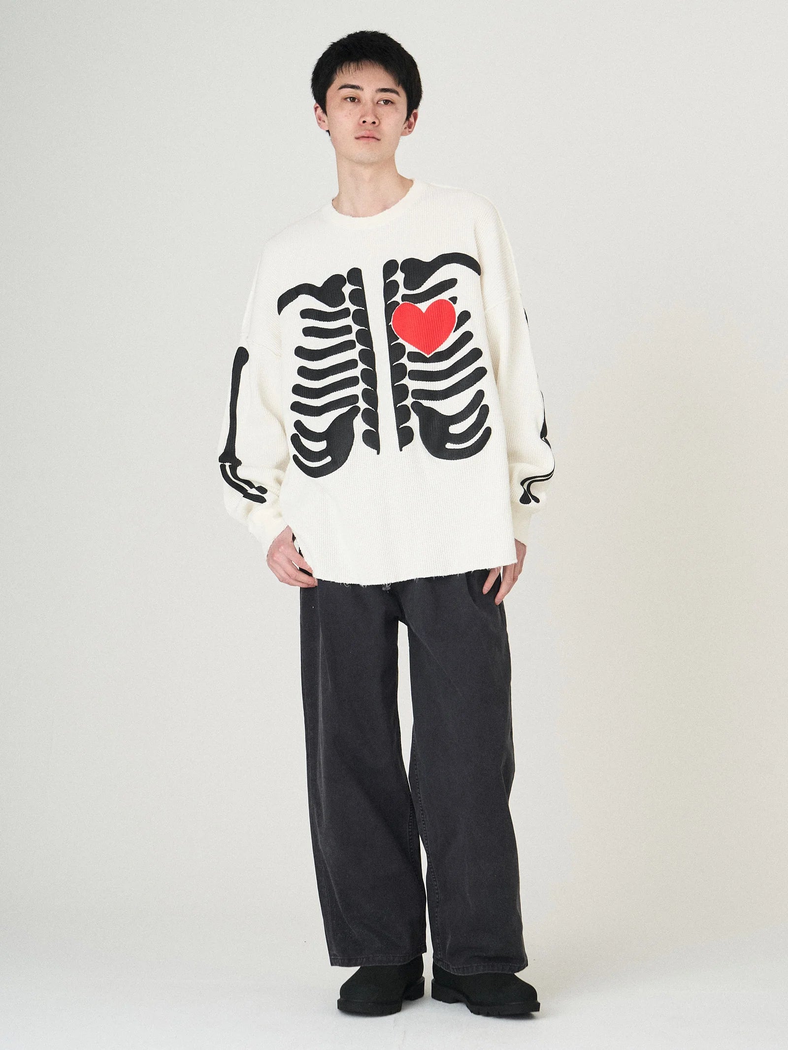 BONE WAFFLE DAMAGE CUTSEWN｜WHITE-thumbmail-2